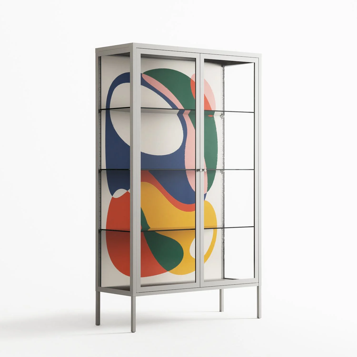 Spilled Paint - Cabinet - Vratislav Pecka - Chalk - Clear glass - Image 4