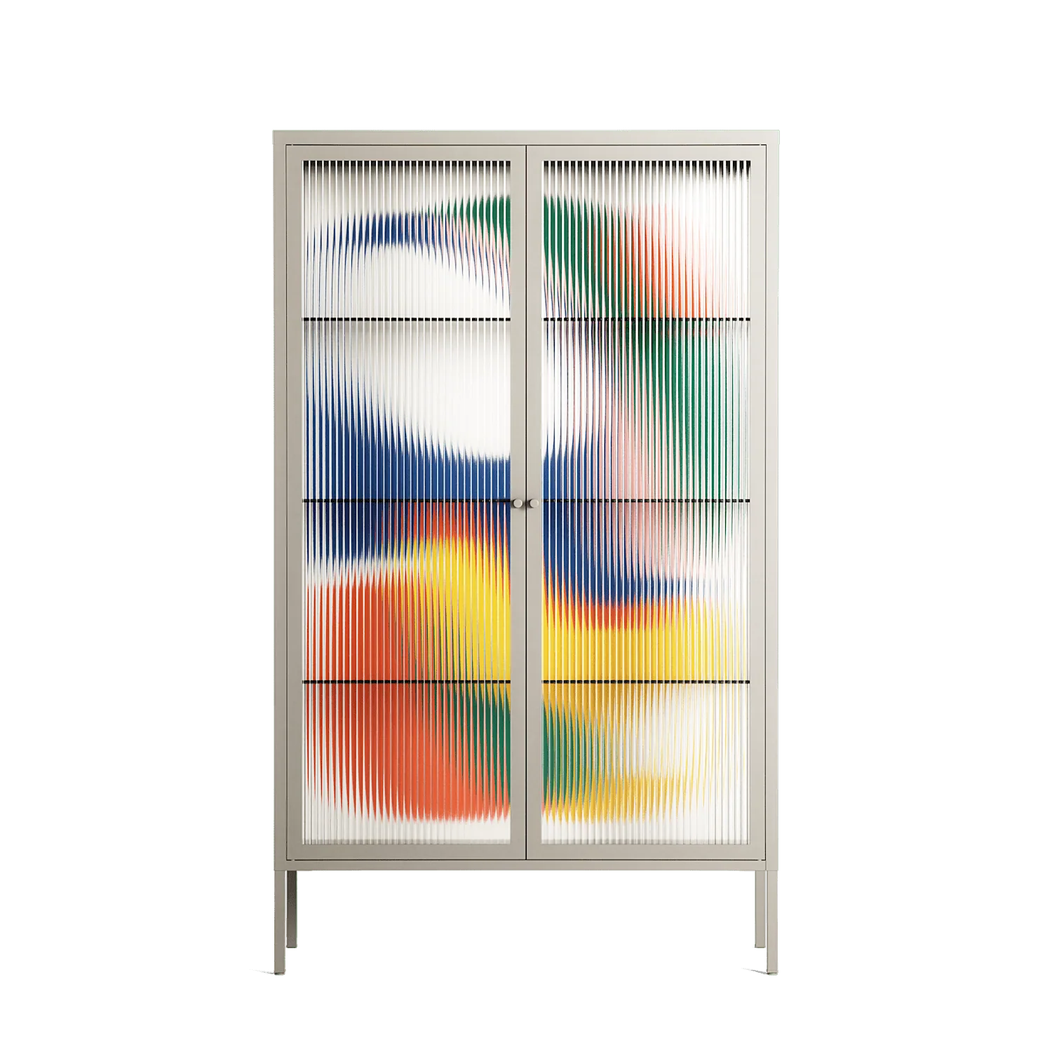 Spilled Paint - Cabinet - Vratislav Pecka - Pebble - Reeded glass