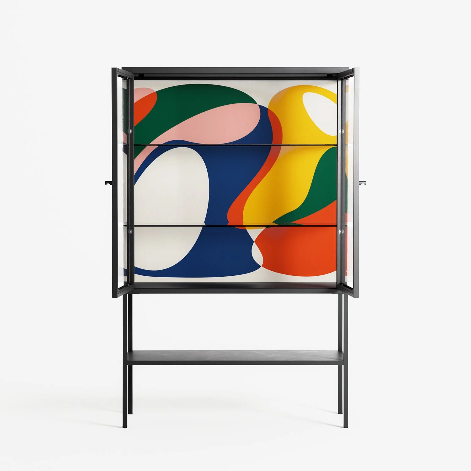 Spilled Paint - Loft Cabinet - Vratislav Pecka - Antracite - Clear glass - Image 3