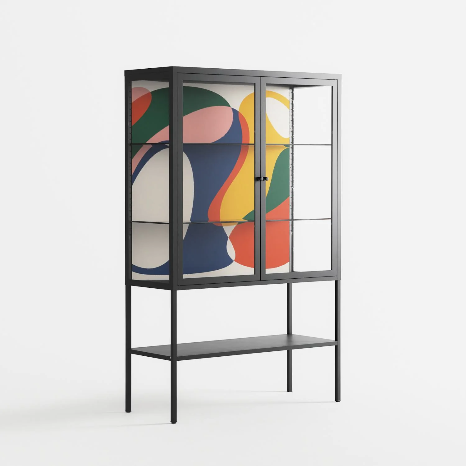 Spilled Paint - Loft Cabinet - Vratislav Pecka - Antracite - Clear glass - Image 4