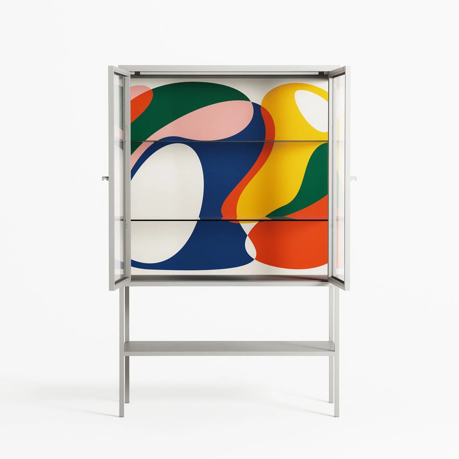 Spilled Paint - Loft Cabinet - Vratislav Pecka - Chalk - Clear glass - Image 3