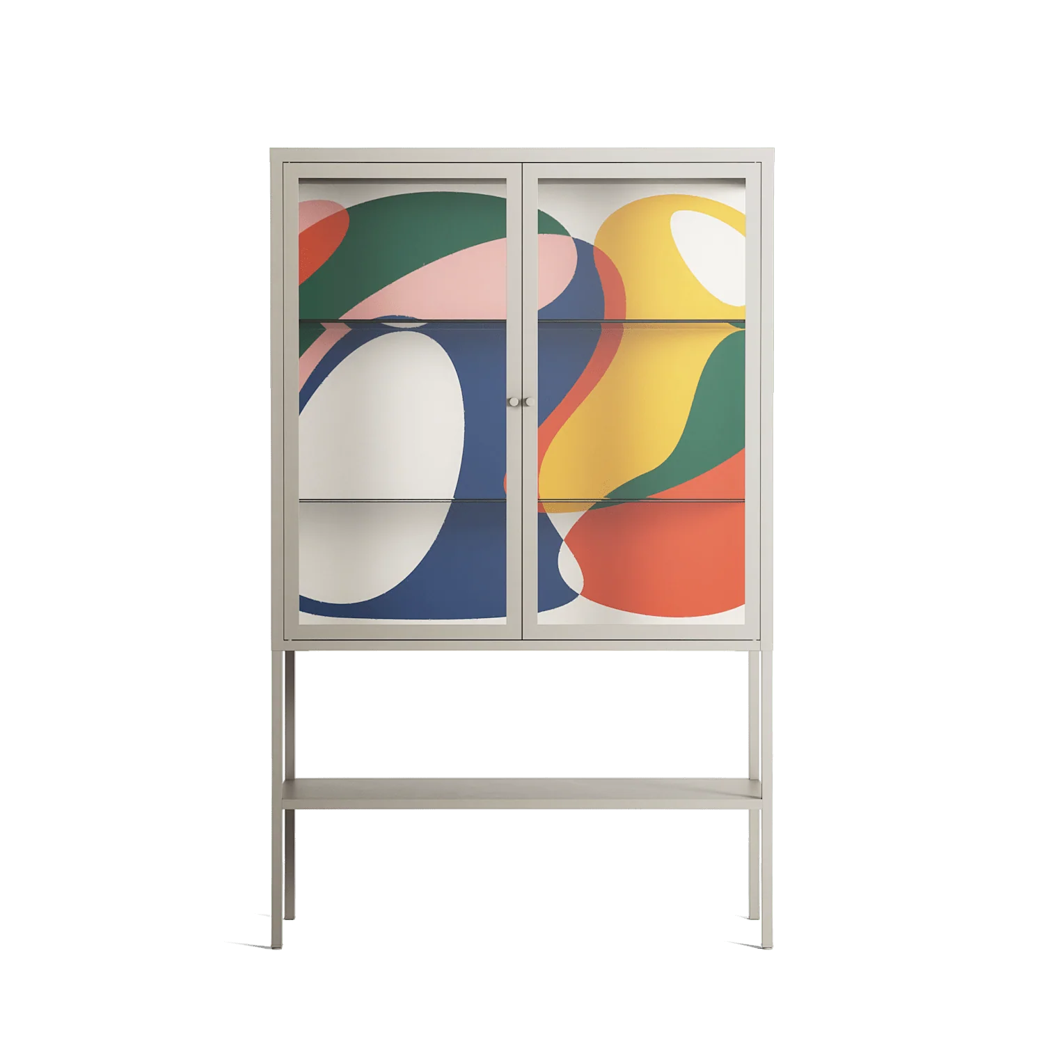 Spilled Paint - Loft Cabinet - Vratislav Pecka - Pebble - Clear glass