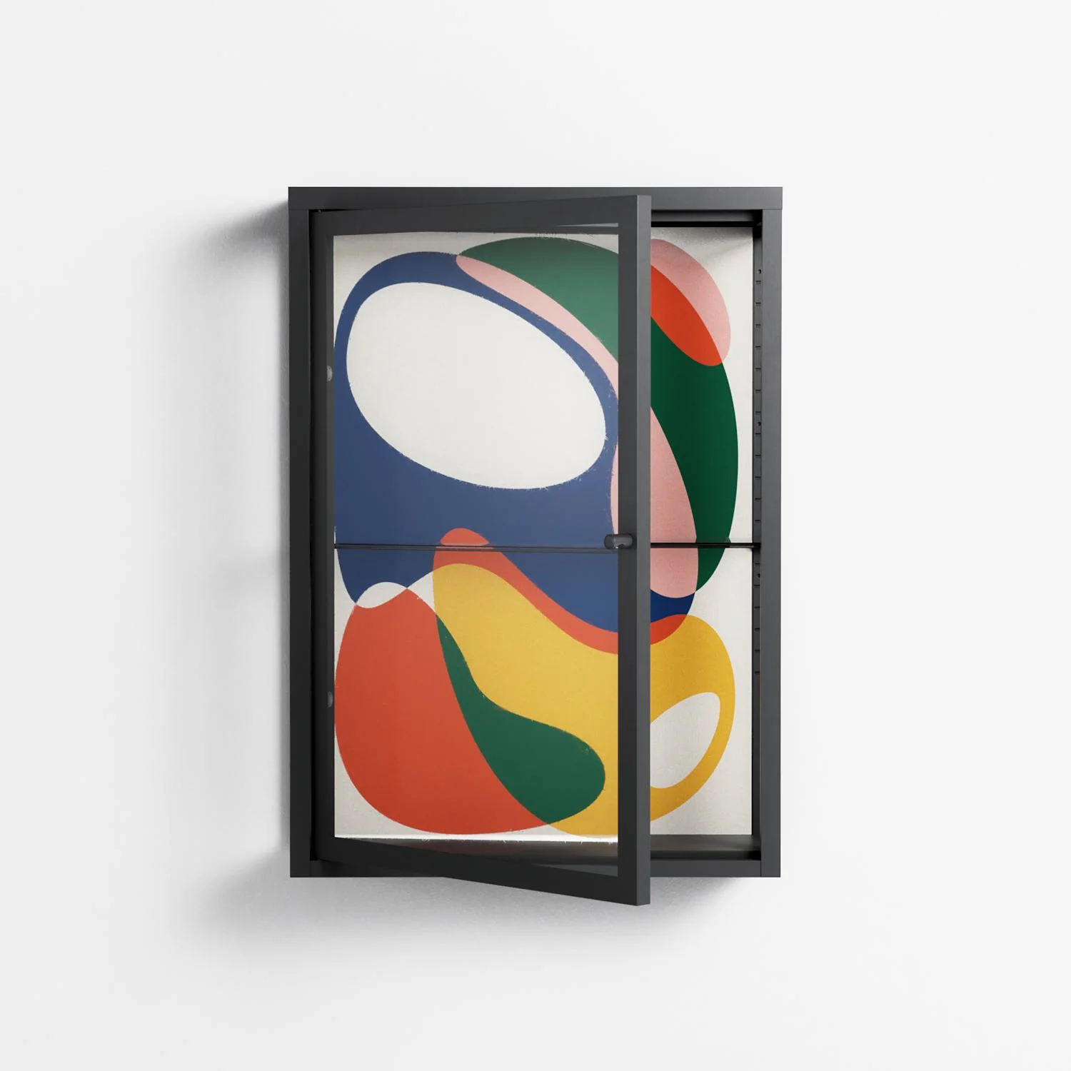 Spilled Paint - Wall Cabinet - Vratislav Pecka - Antracite - Clear glass - Image 2