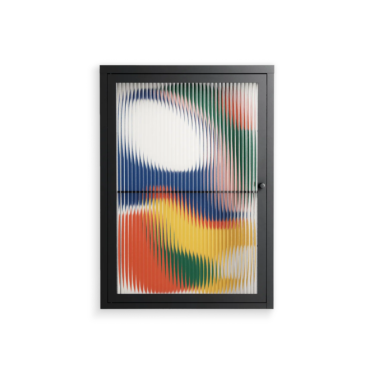 Spilled Paint - Wall Cabinet - Vratislav Pecka - Antracite - Reeded glass