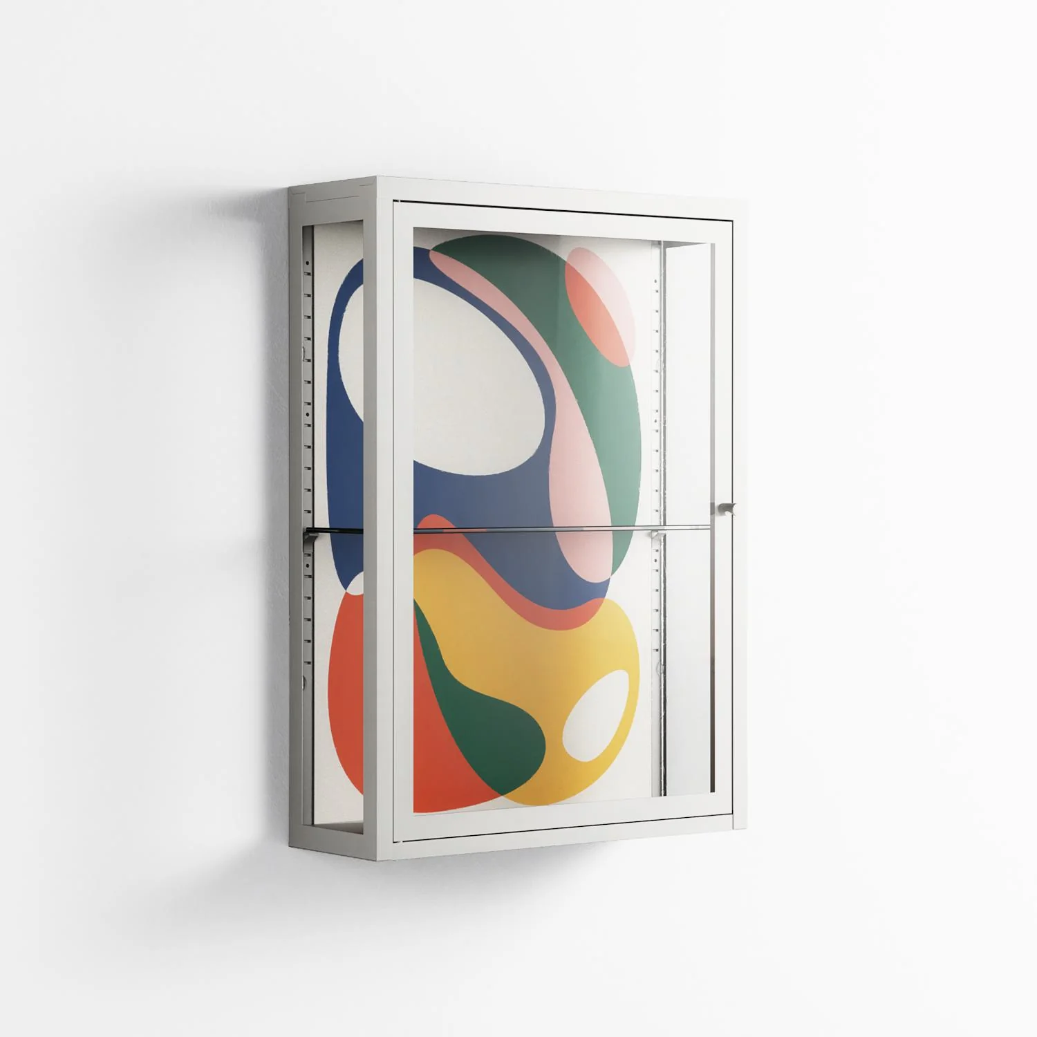 Spilled Paint - Wall Cabinet - Vratislav Pecka - Chalk - Clear glass - Image 4