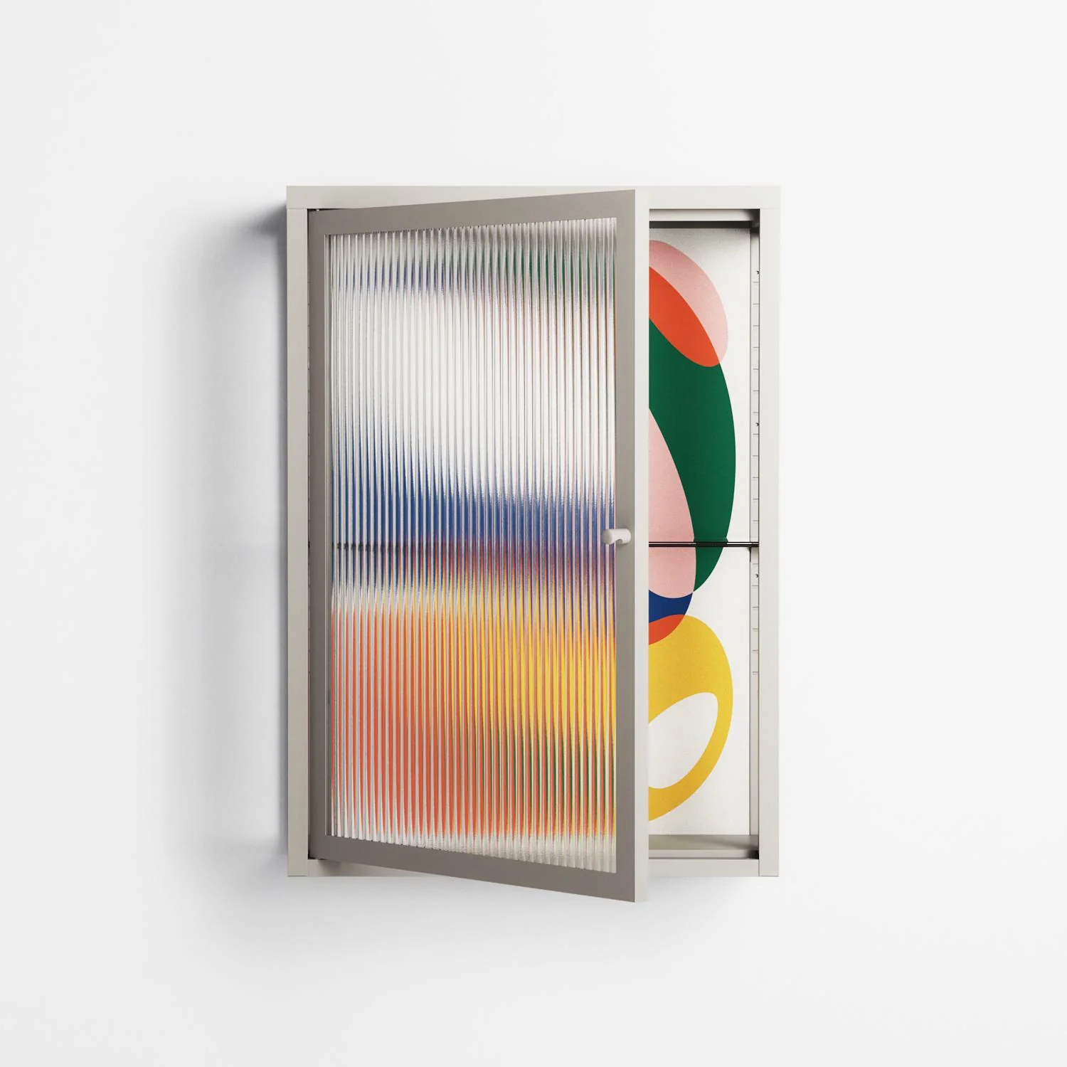 Spilled Paint - Wall Cabinet - Vratislav Pecka - Pebble - Reeded glass - Image 2