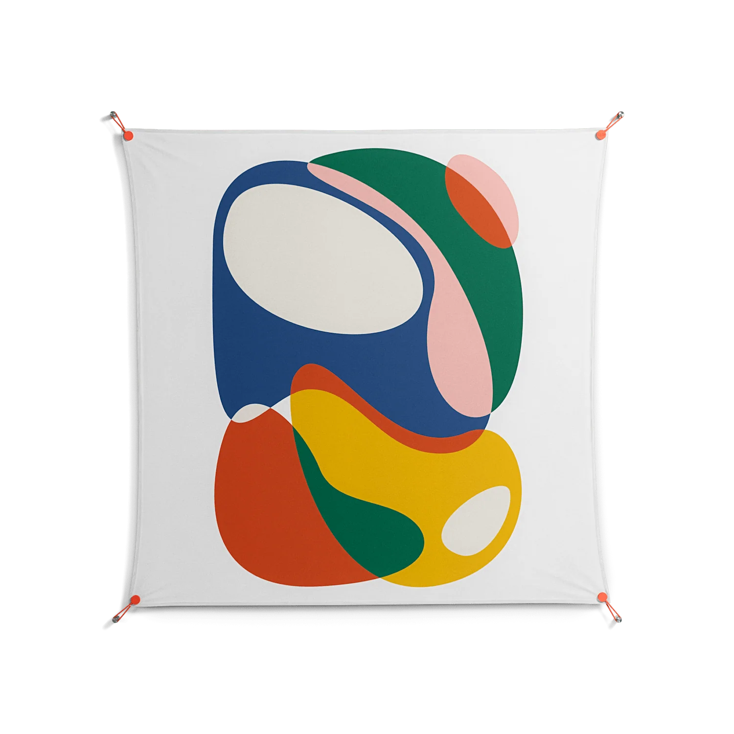 Spilled Paint - Work On Wall - Vratislav Pecka - Orange - 140 x 140 cm