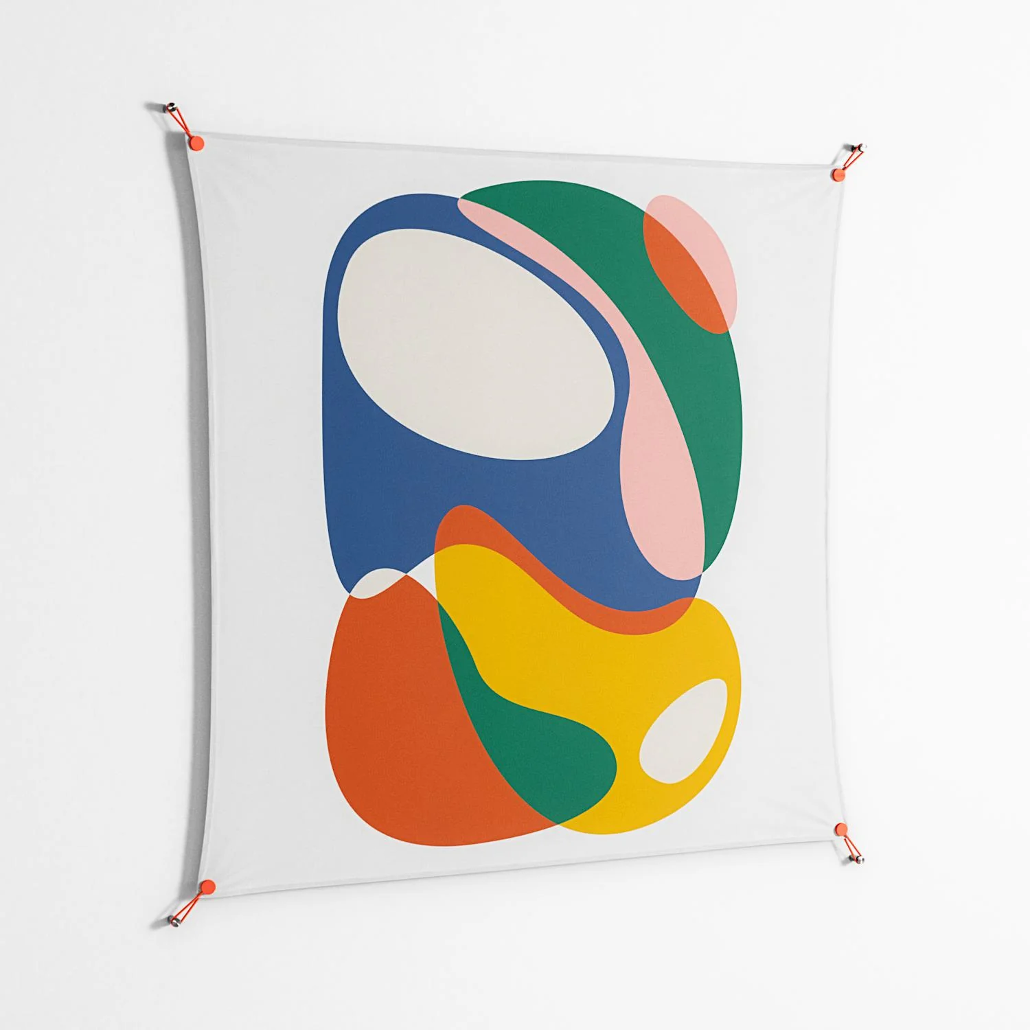 Spilled Paint - Work On Wall - Vratislav Pecka - Orange - 140 x 140 cm - Image 2