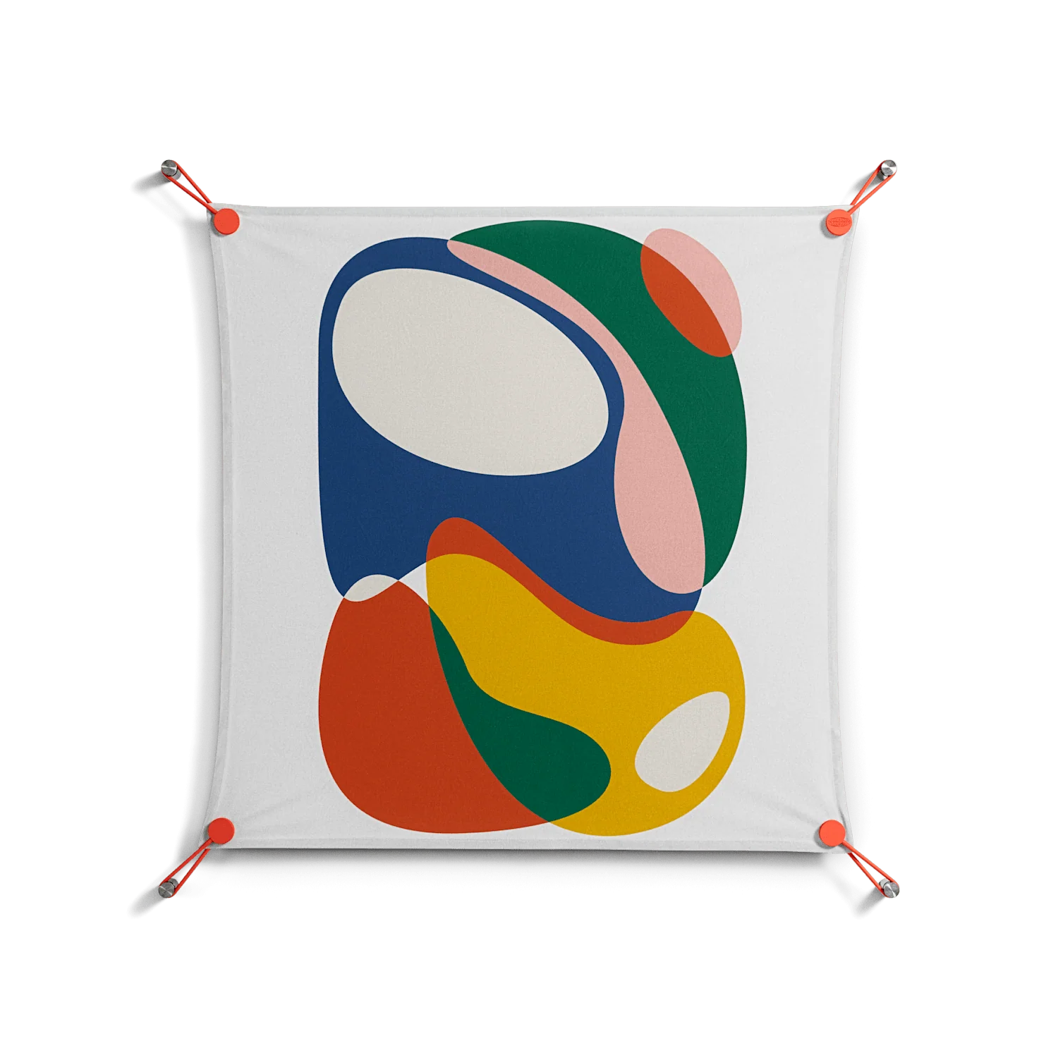 Spilled Paint - Work On Wall - Vratislav Pecka - Orange - 70 x 70 cm
