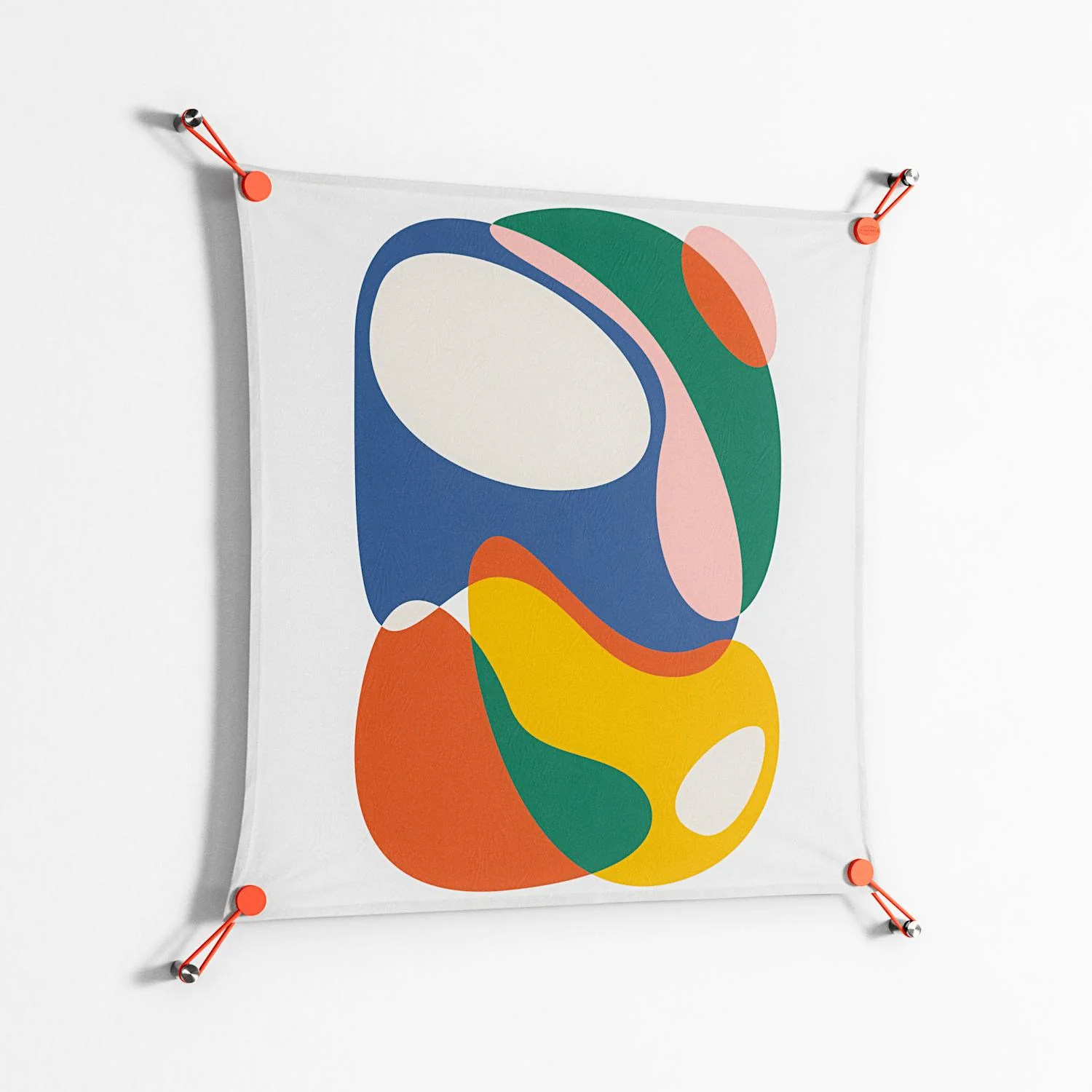 Spilled Paint - Work On Wall - Vratislav Pecka - Orange - 70 x 70 cm - Image 2