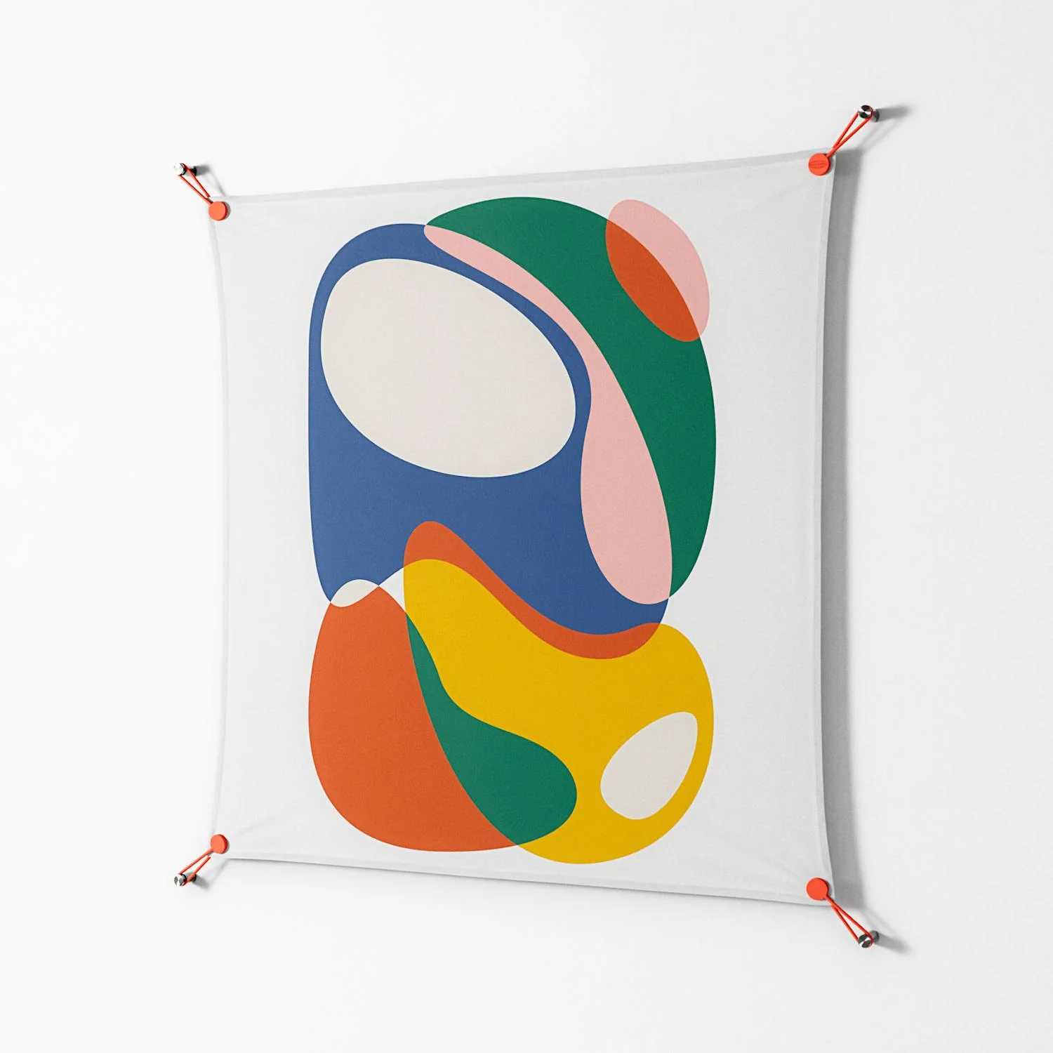 Spilled Paint - Work On Wall - Vratislav Pecka - Orange - 90 x 90 cm - Image 2