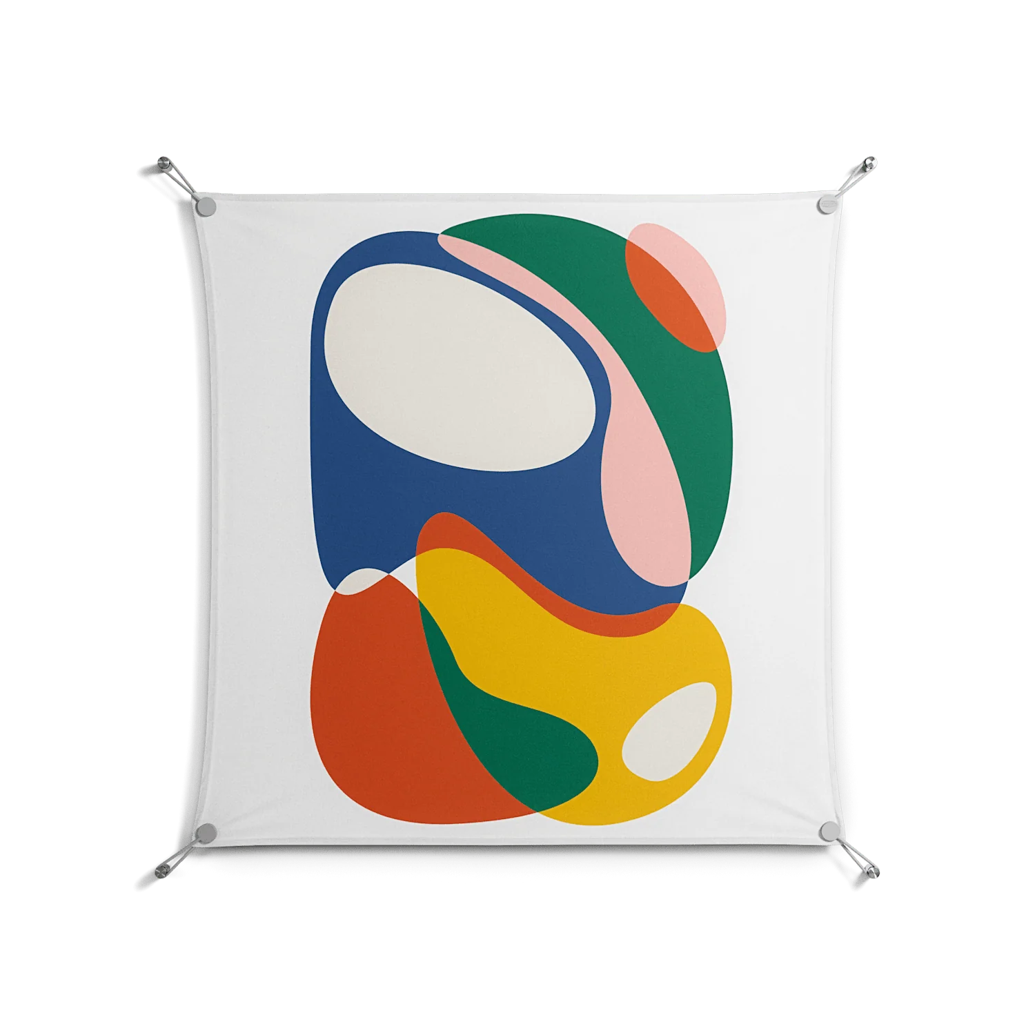 Spilled Paint - Work On Wall - Vratislav Pecka - Silver - 90 x 90 cm