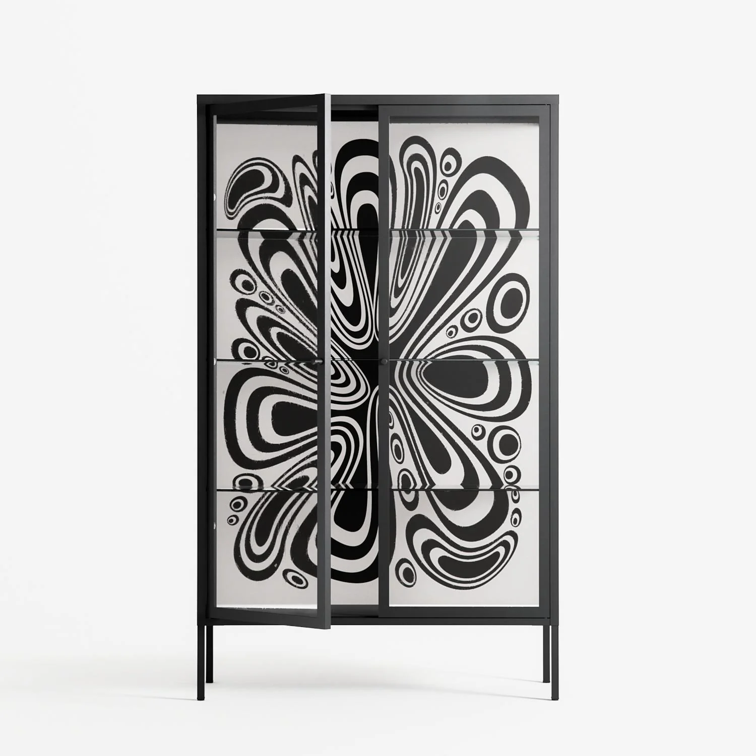 Splash of black - Cabinet - Vratislav Pecka - Antracite - Clear glass - Image 2