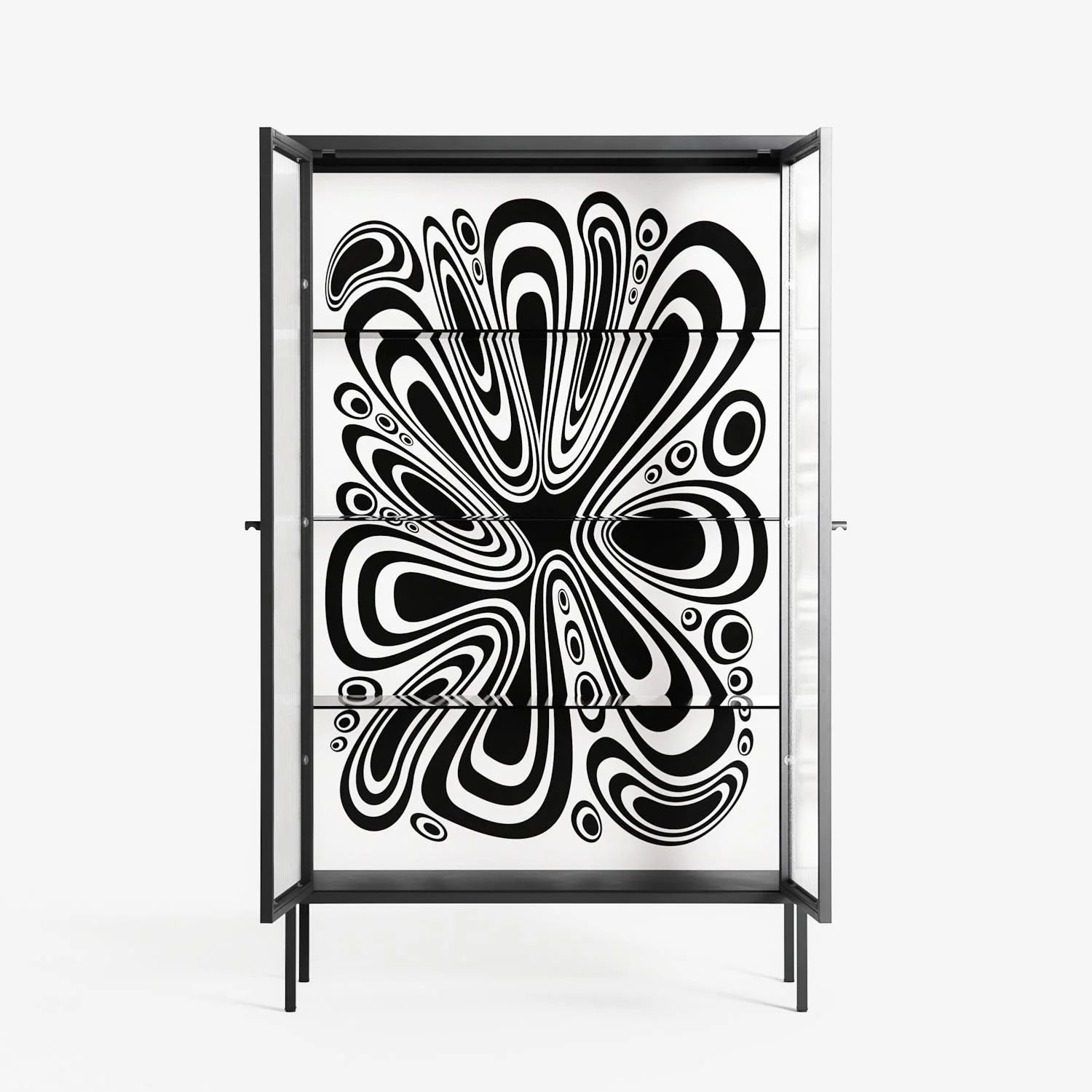 Splash of black - Cabinet - Vratislav Pecka - Antracite - Reeded glass - Image 3