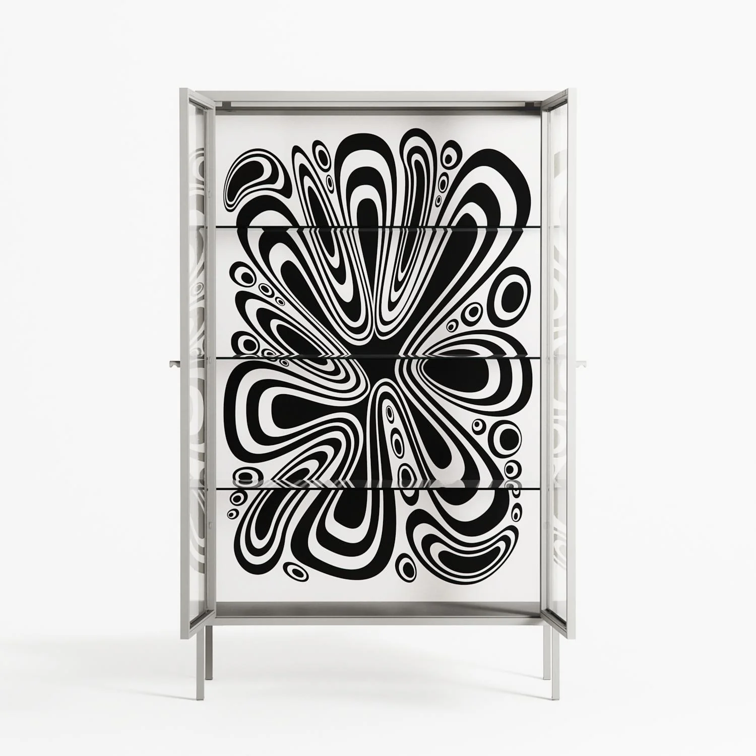 Splash of black - Cabinet - Vratislav Pecka - Chalk - Clear glass - Image 3