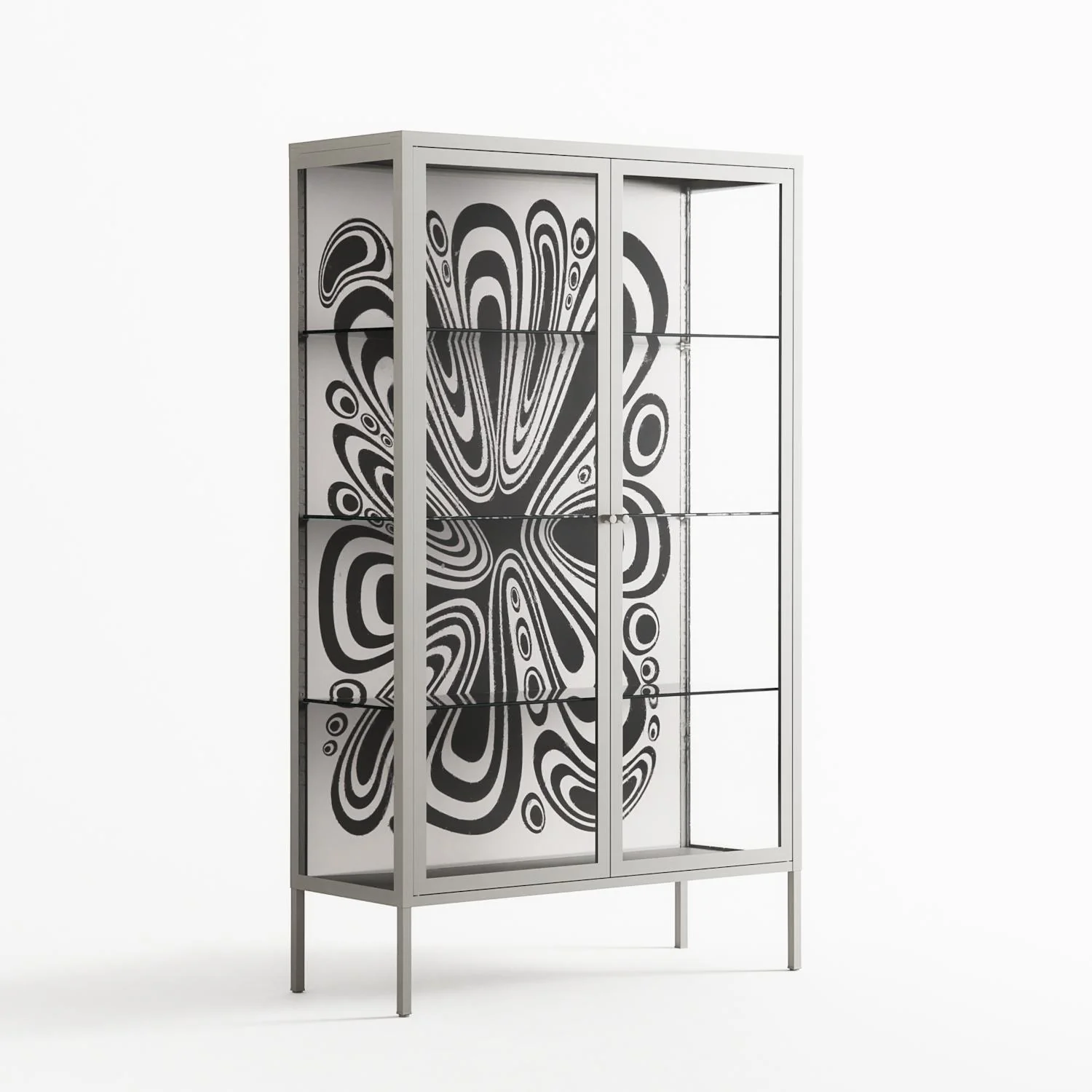 Splash of black - Cabinet - Vratislav Pecka - Chalk - Clear glass - Image 4