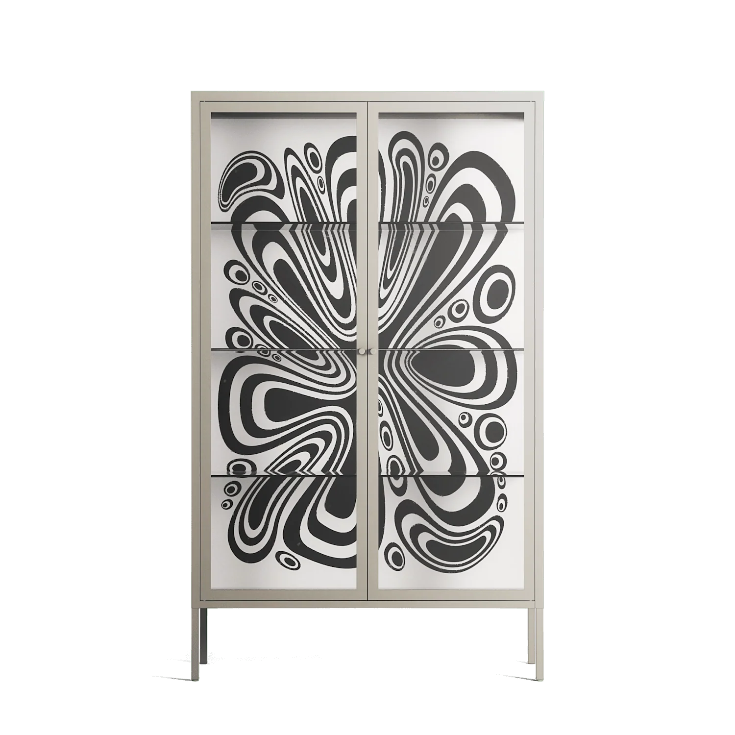 Splash of black - Cabinet - Vratislav Pecka - Pebble - Clear glass