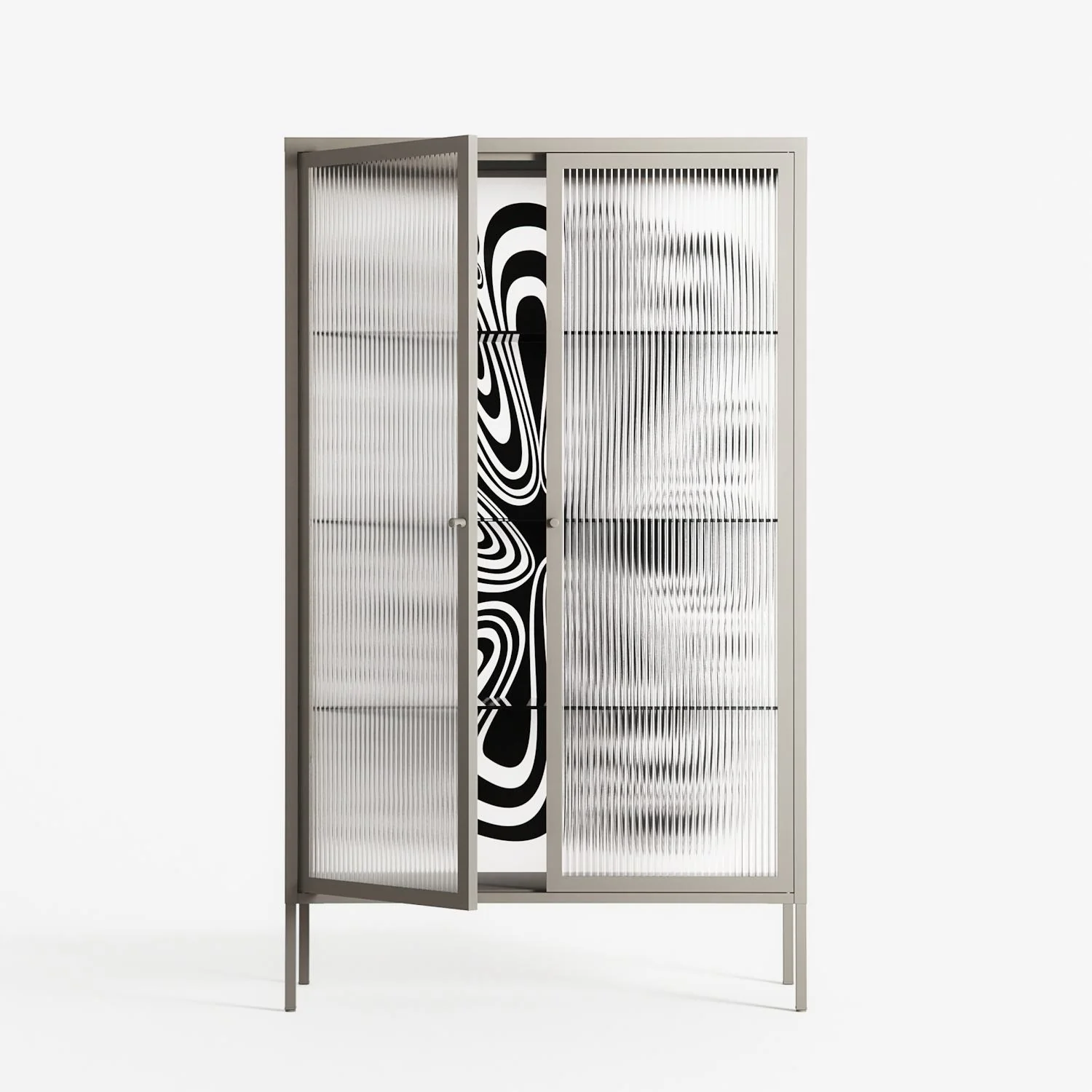 Splash of black - Cabinet - Vratislav Pecka - Pebble - Reeded glass - Image 2