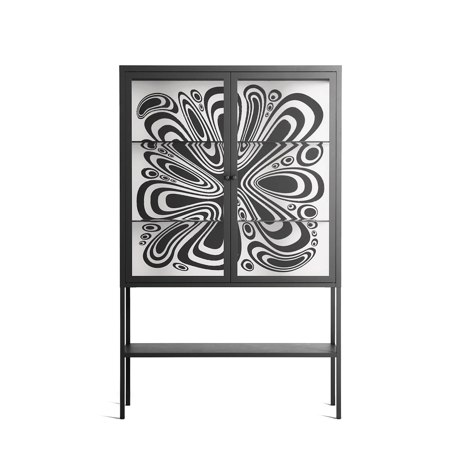 Splash of black - Loft Cabinet - Vratislav Pecka - Antracite - Clear glass