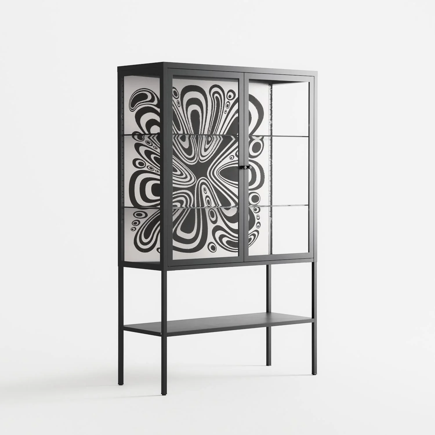 Splash of black - Loft Cabinet - Vratislav Pecka - Antracite - Clear glass - Image 4