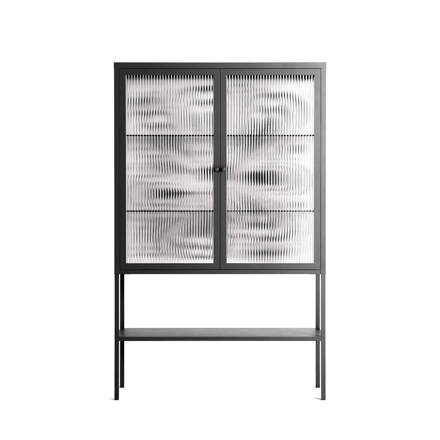 Splash of black - Loft Cabinet - Vratislav Pecka - Antracite - Reeded glass