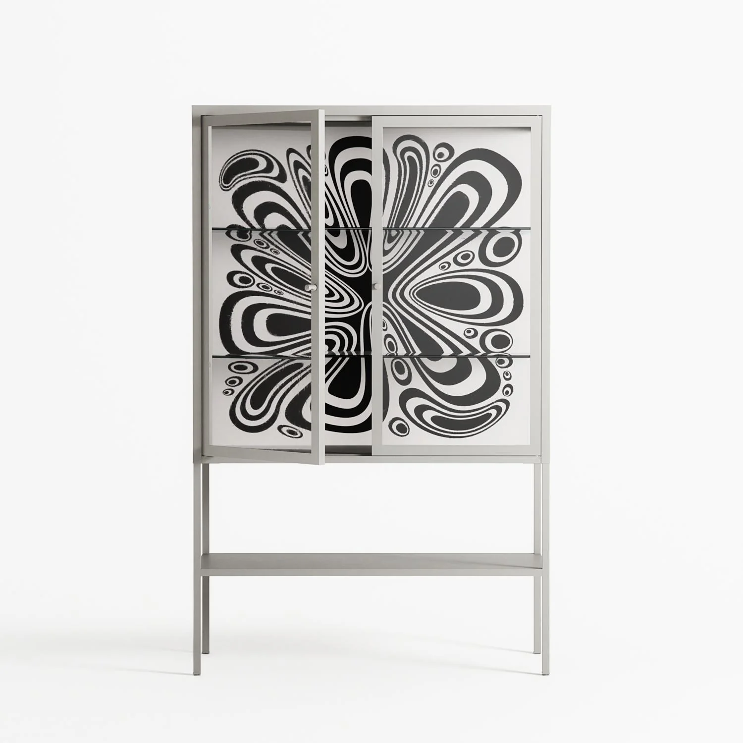 Splash of black - Loft Cabinet - Vratislav Pecka - Chalk - Clear glass - Image 2