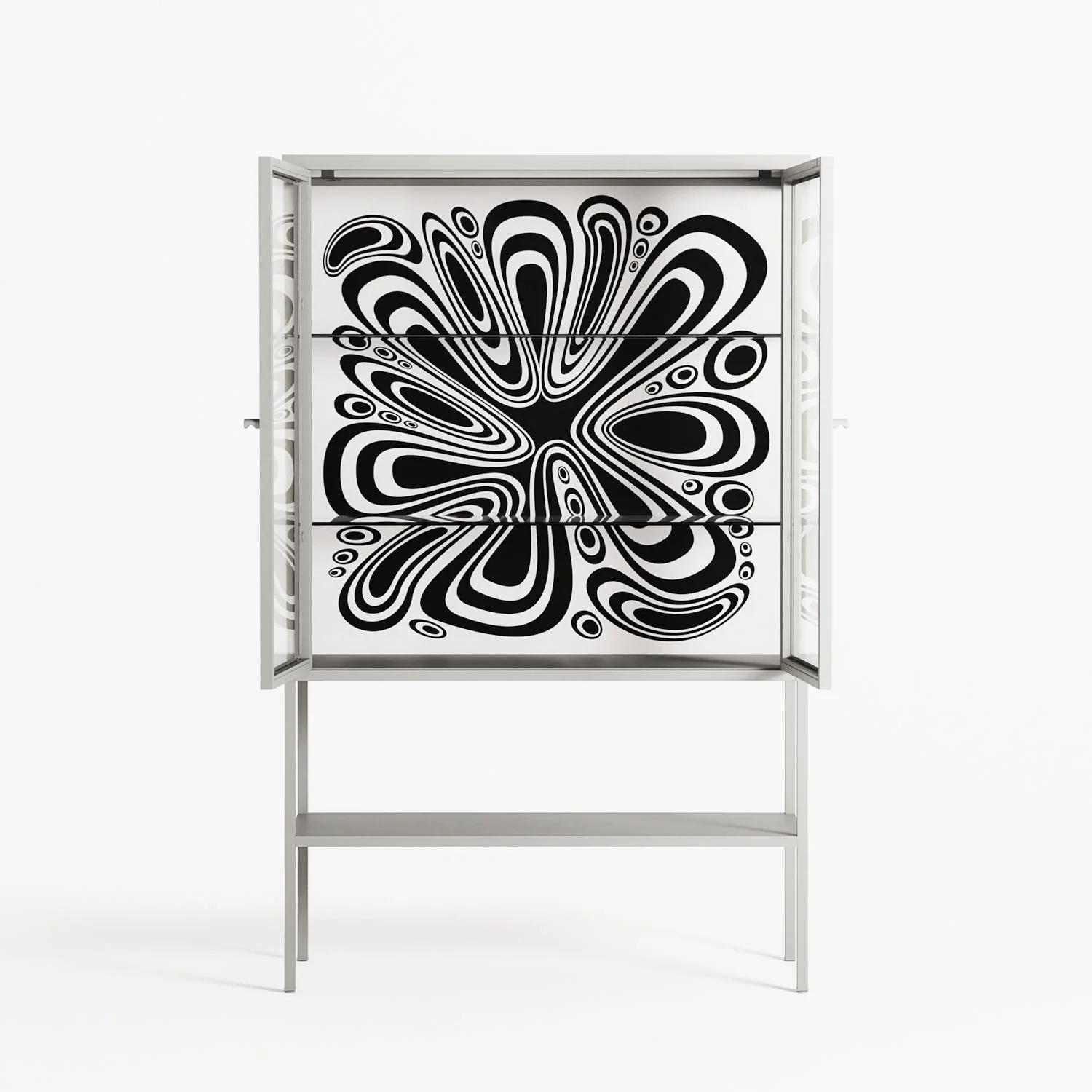Splash of black - Loft Cabinet - Vratislav Pecka - Chalk - Clear glass - Image 3