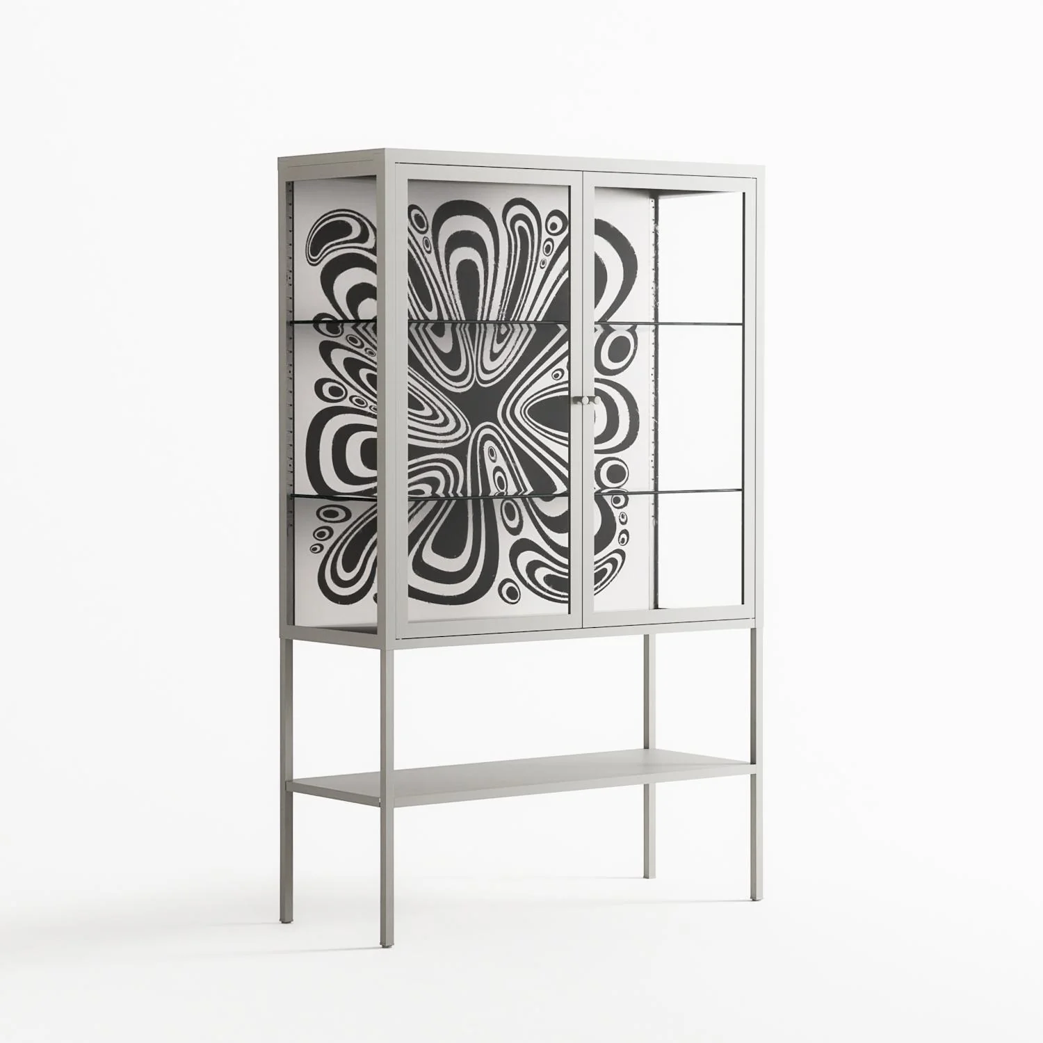Splash of black - Loft Cabinet - Vratislav Pecka - Chalk - Clear glass - Image 4