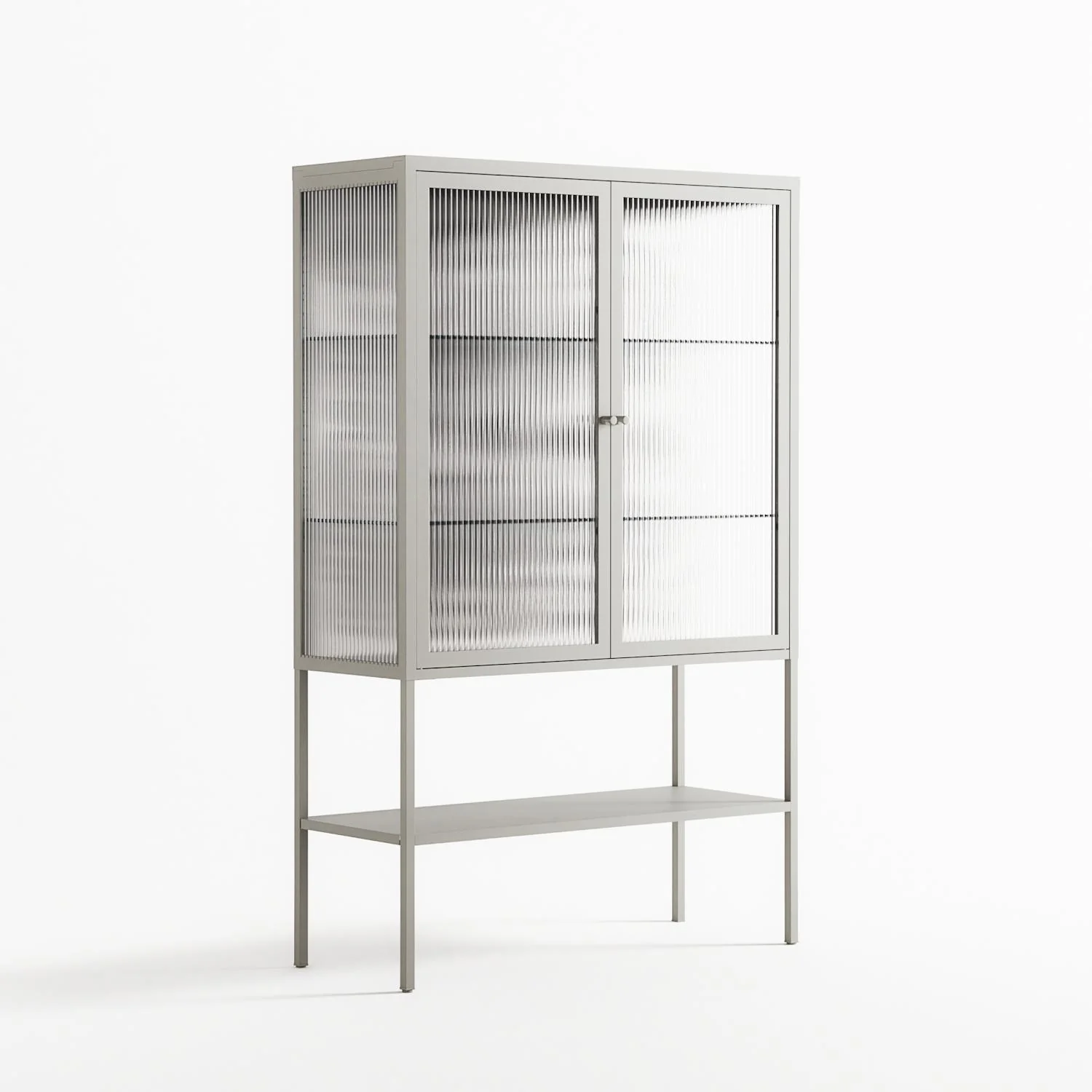 Splash of black - Loft Cabinet - Vratislav Pecka - Chalk - Reeded glass - Image 4