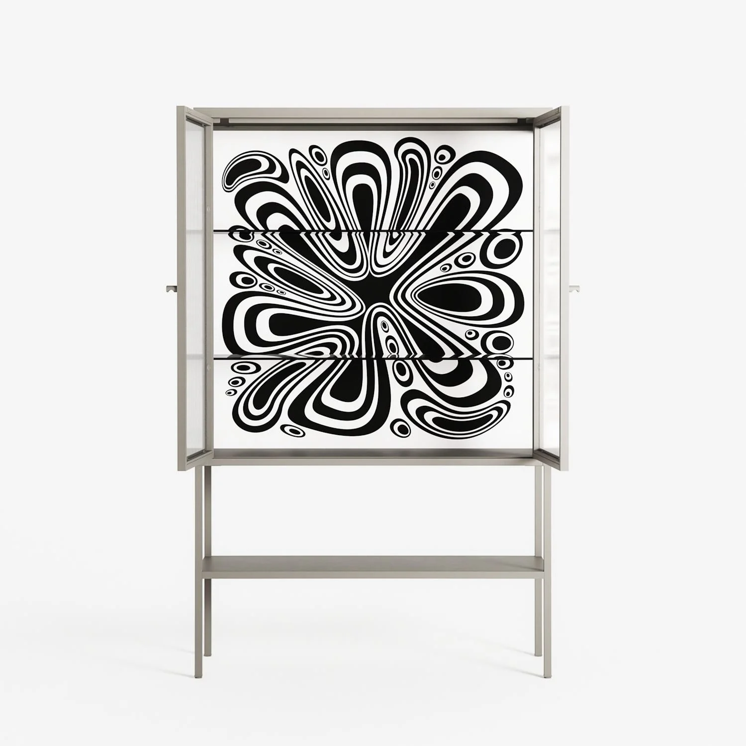 Splash of black - Loft Cabinet - Vratislav Pecka - Pebble - Reeded glass - Image 3