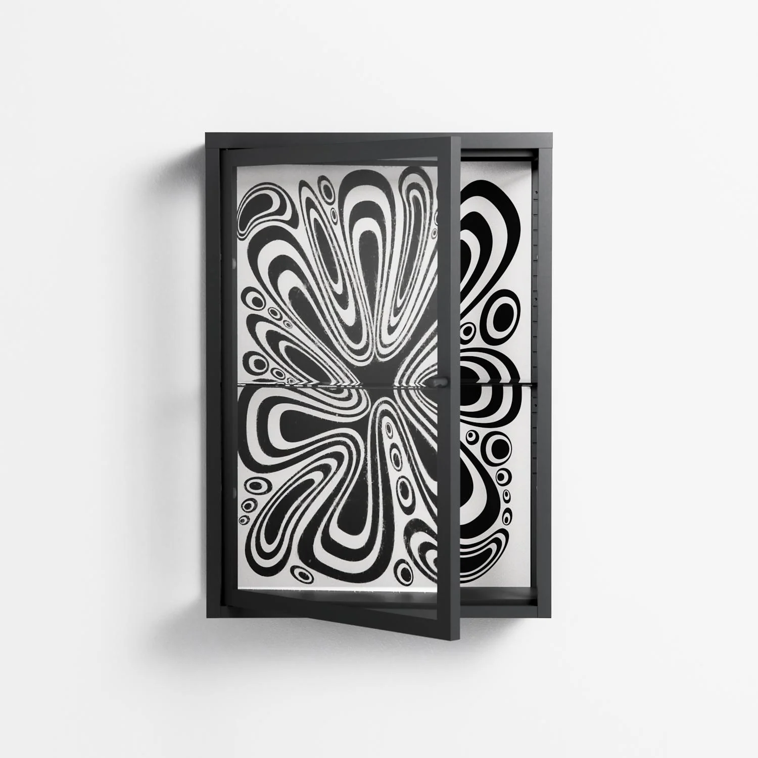 Splash of black - Wall Cabinet - Vratislav Pecka - Antracite - Clear glass - Image 2