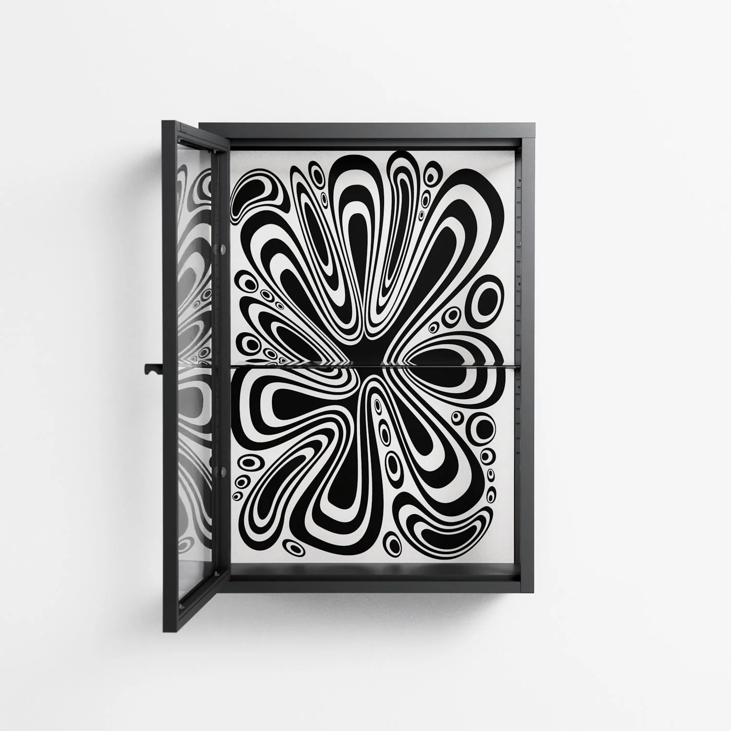 Splash of black - Wall Cabinet - Vratislav Pecka - Antracite - Clear glass - Image 3