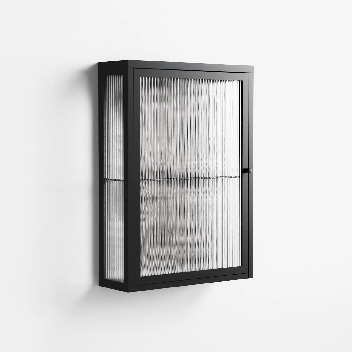 Splash of black - Wall Cabinet - Vratislav Pecka - Antracite - Reeded glass - Image 4