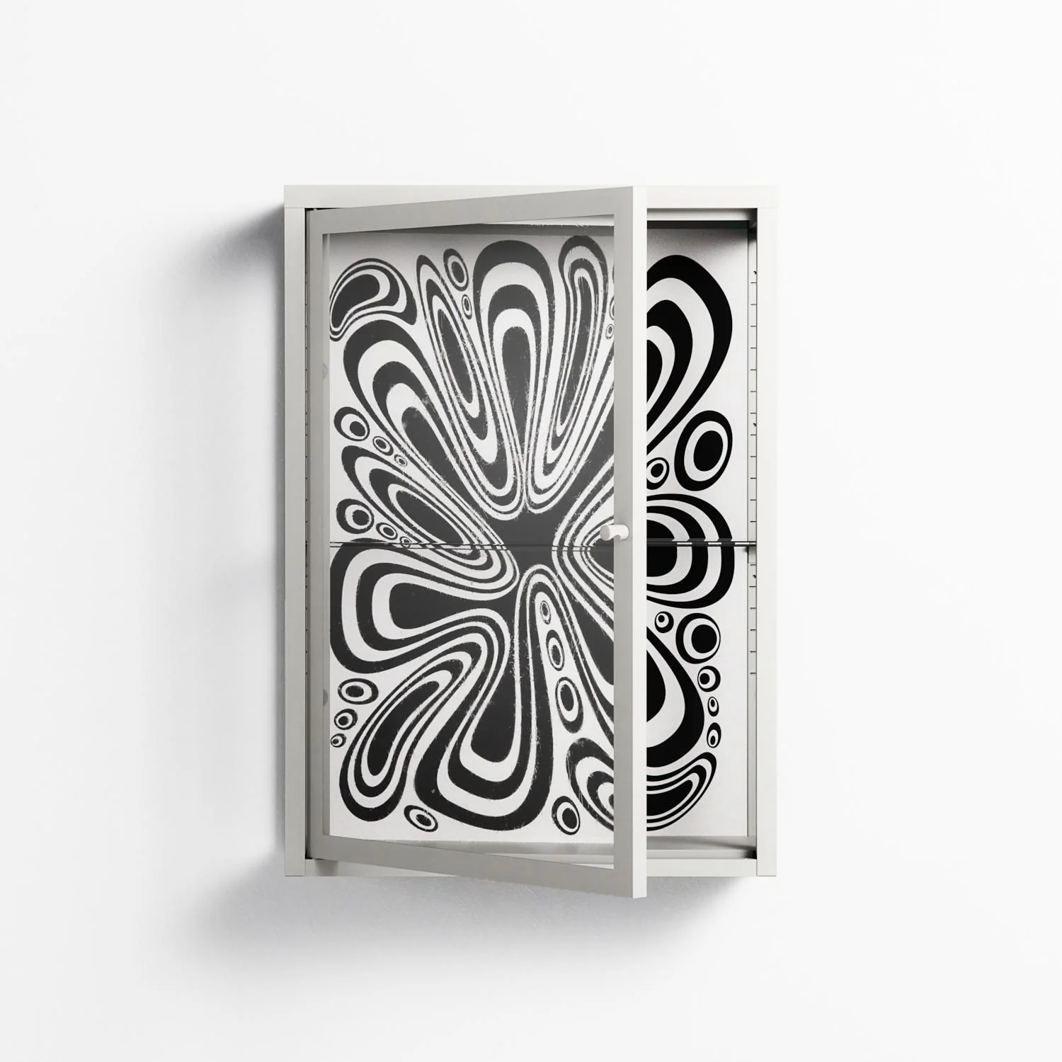 Splash of black - Wall Cabinet - Vratislav Pecka - Chalk - Clear glass - Image 2
