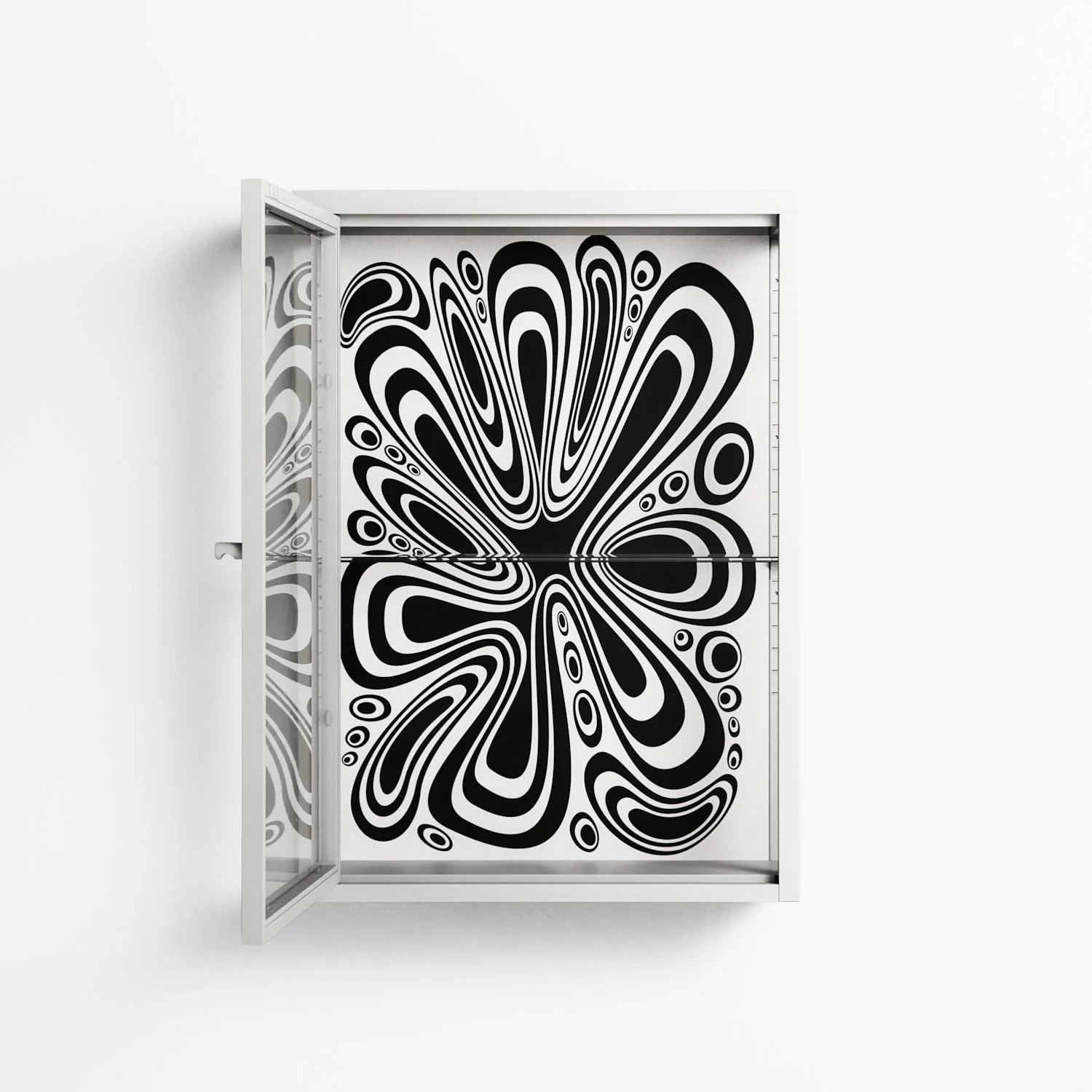 Splash of black - Wall Cabinet - Vratislav Pecka - Chalk - Clear glass - Image 3