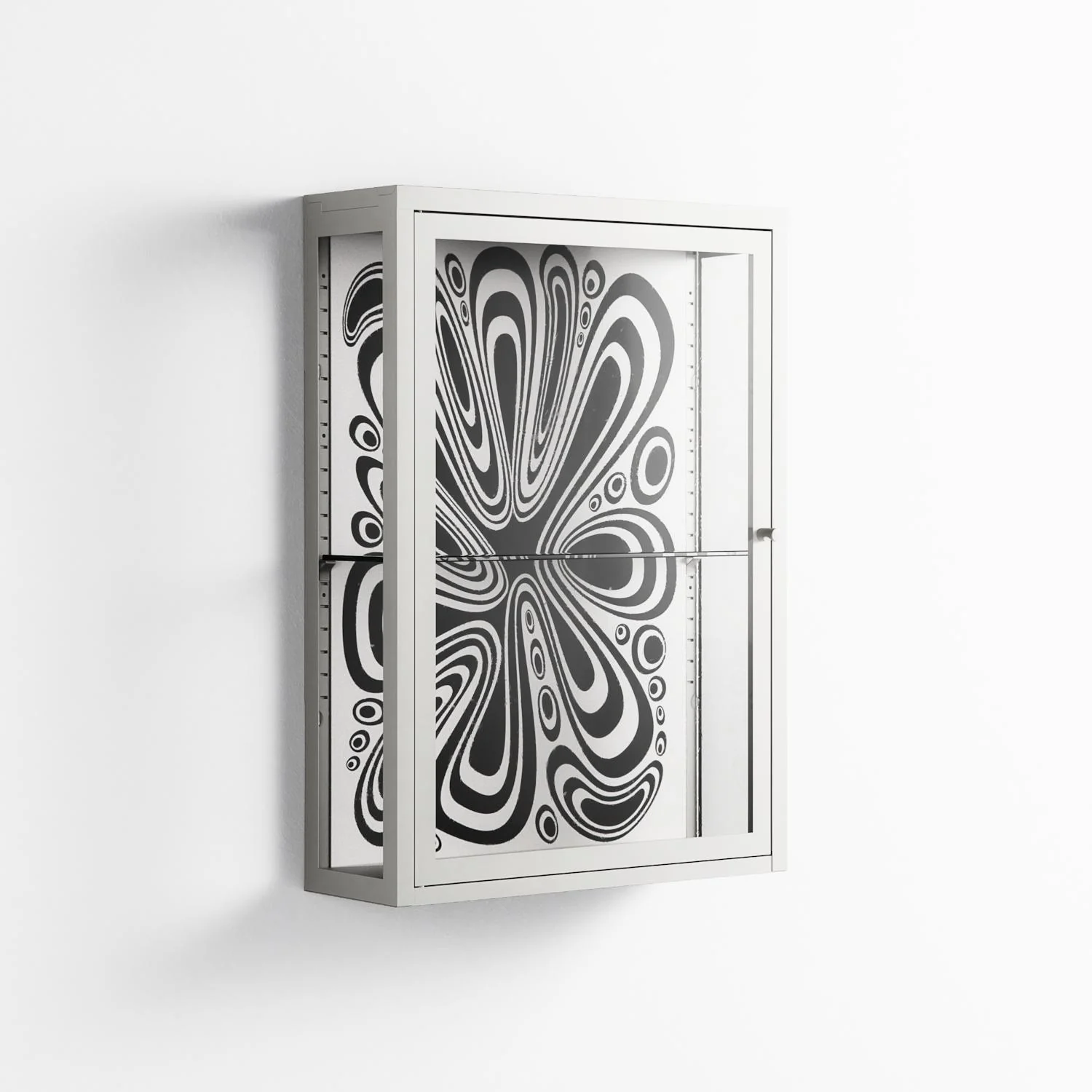Splash of black - Wall Cabinet - Vratislav Pecka - Chalk - Clear glass - Image 4