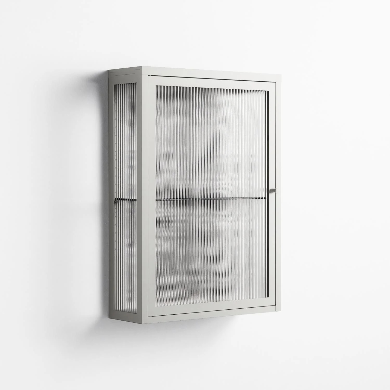 Splash of black - Wall Cabinet - Vratislav Pecka - Chalk - Reeded glass - Image 4