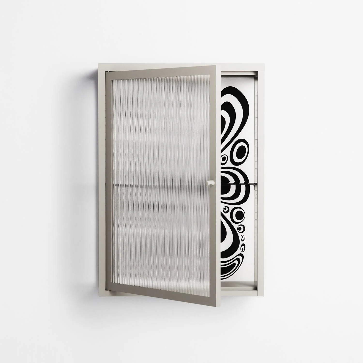 Splash of black - Wall Cabinet - Vratislav Pecka - Pebble - Reeded glass - Image 2