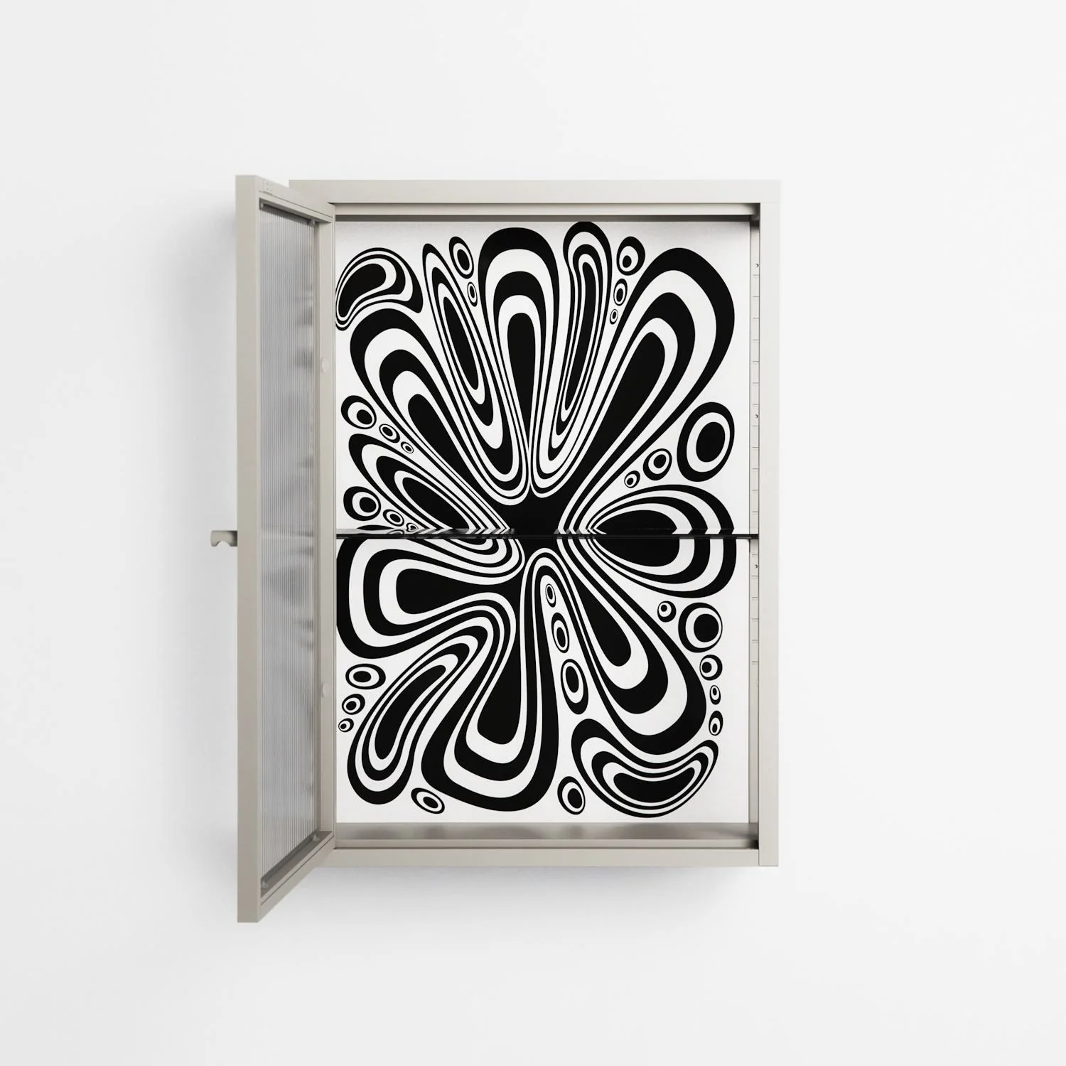 Splash of black - Wall Cabinet - Vratislav Pecka - Pebble - Reeded glass - Image 3