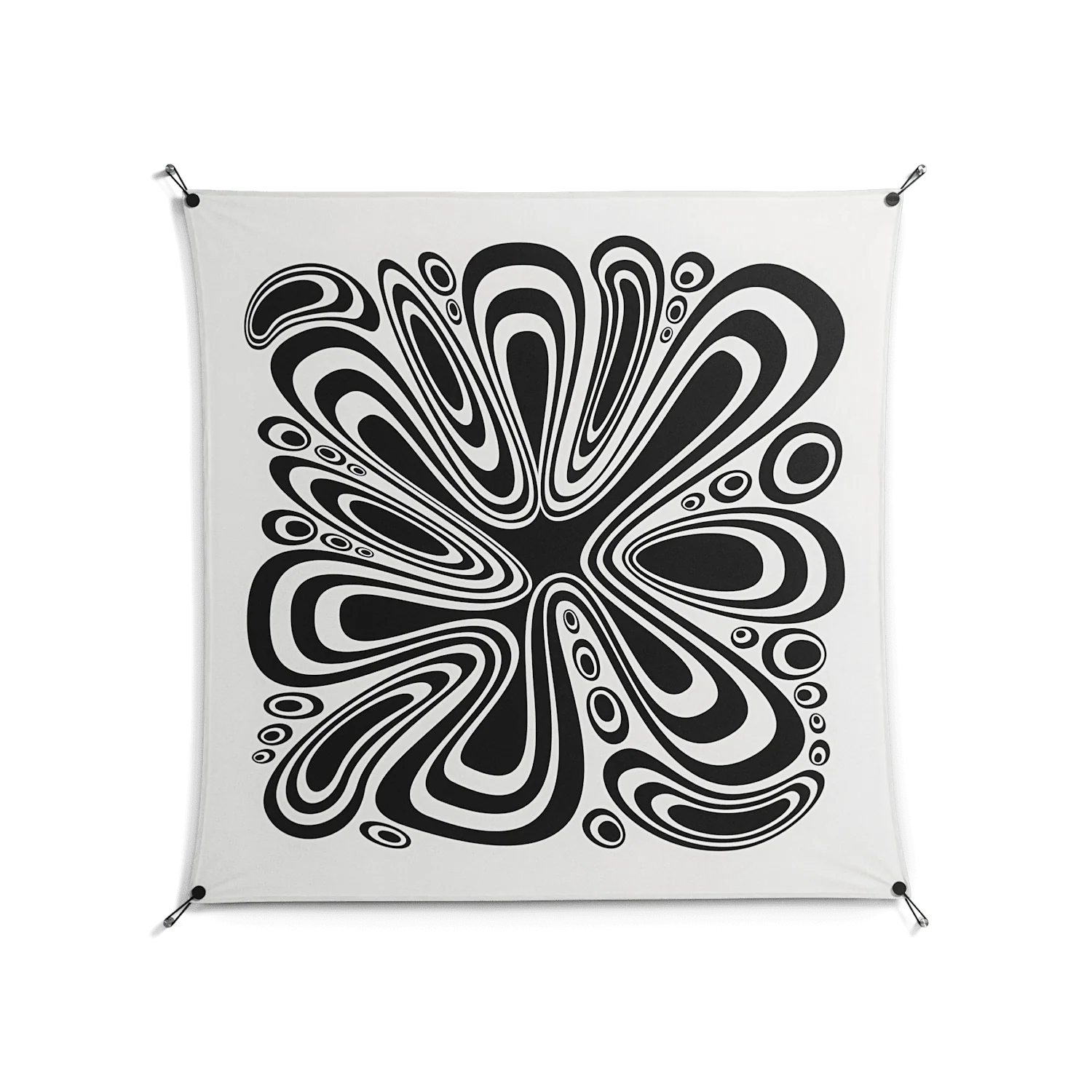 Splash of Black - Work On Wall - Vratislav Pecka - Black - 140 x 140 cm