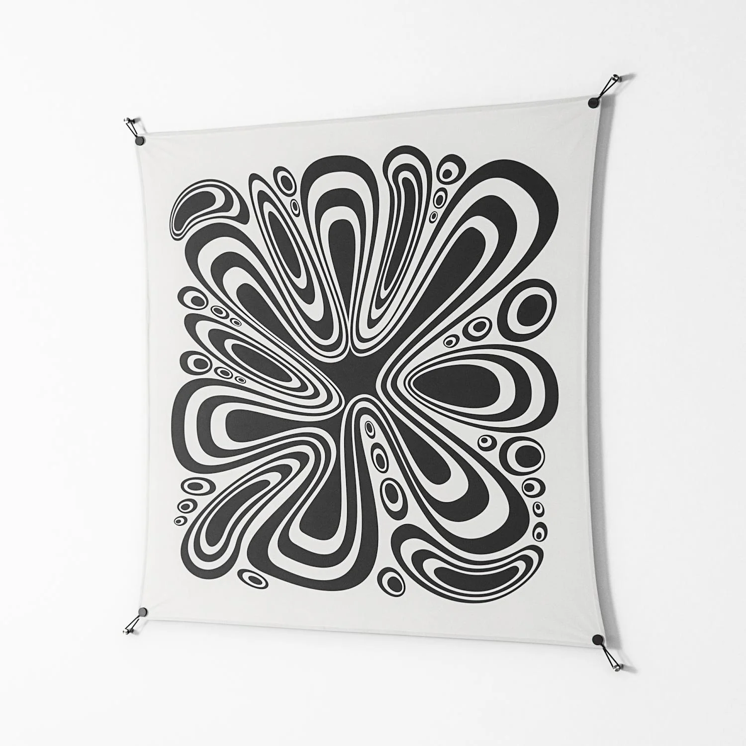 Splash of Black - Work On Wall - Vratislav Pecka - Black - 140 x 140 cm - Image 2