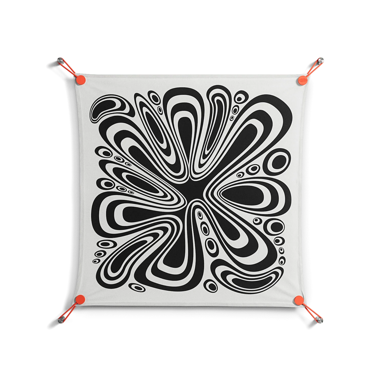 Splash of Black - Work On Wall - Vratislav Pecka - Orange - 70 x 70 cm