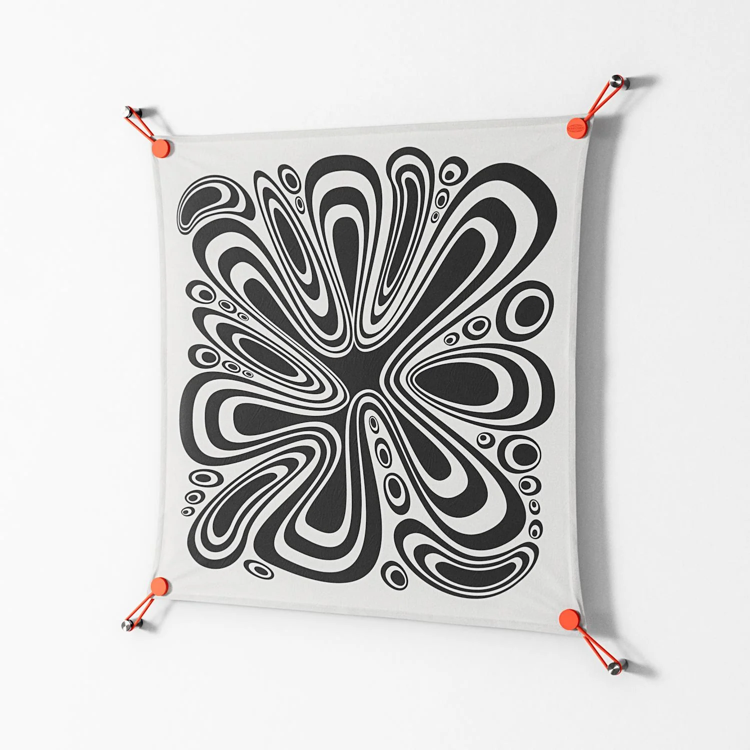 Splash of Black - Work On Wall - Vratislav Pecka - Orange - 70 x 70 cm - Image 2
