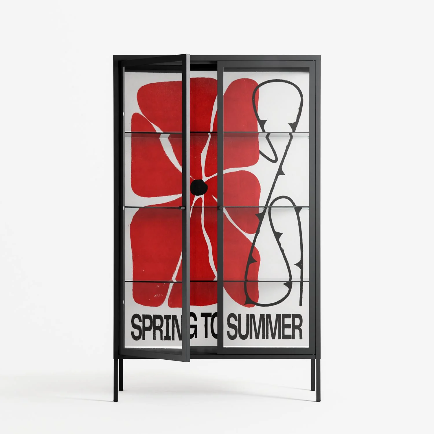Spring to Summer - Cabinet - Alexander Khabbazi - Antracite - Clear glass - Image 2