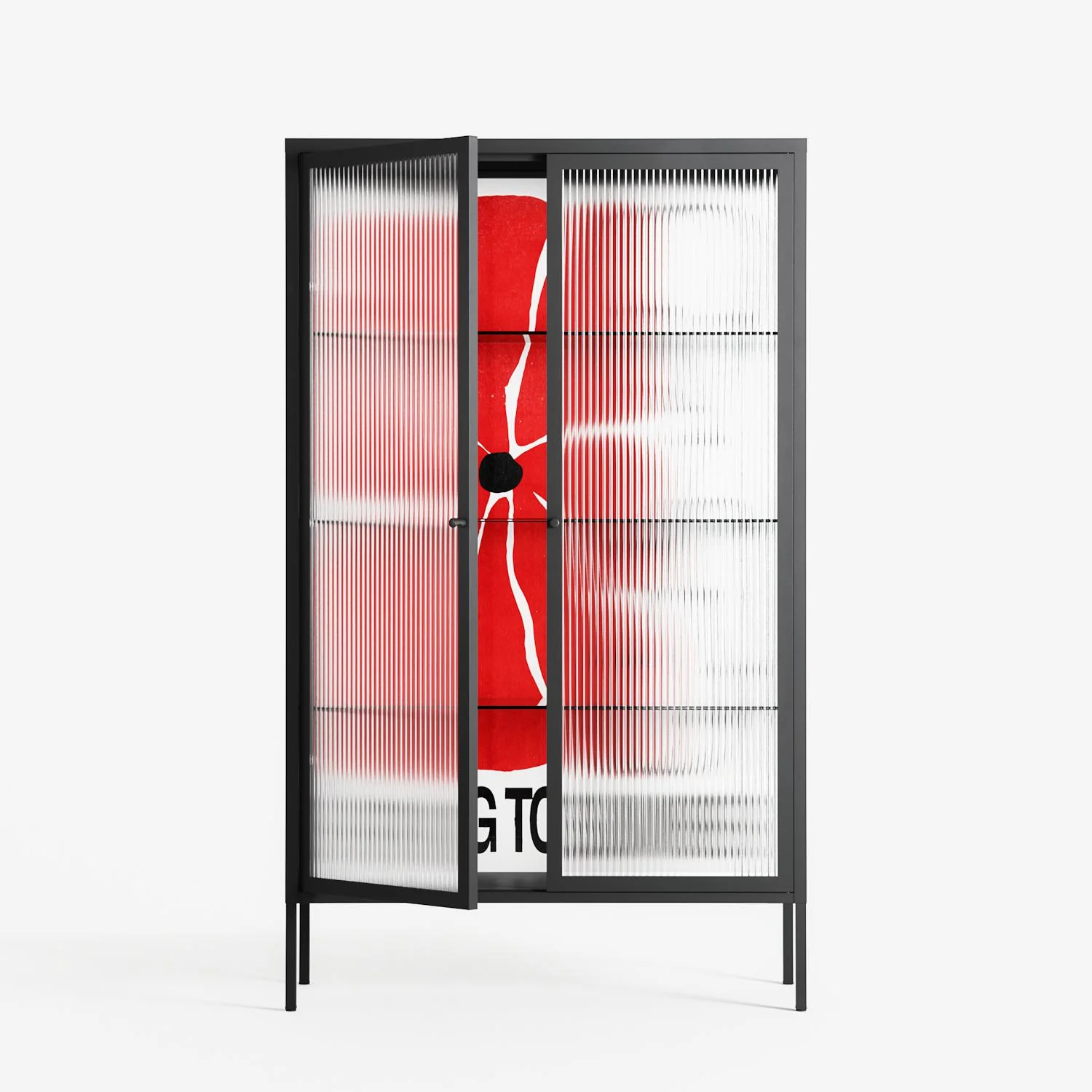 Spring to Summer - Cabinet - Alexander Khabbazi - Antracite - Reeded glass - Image 2