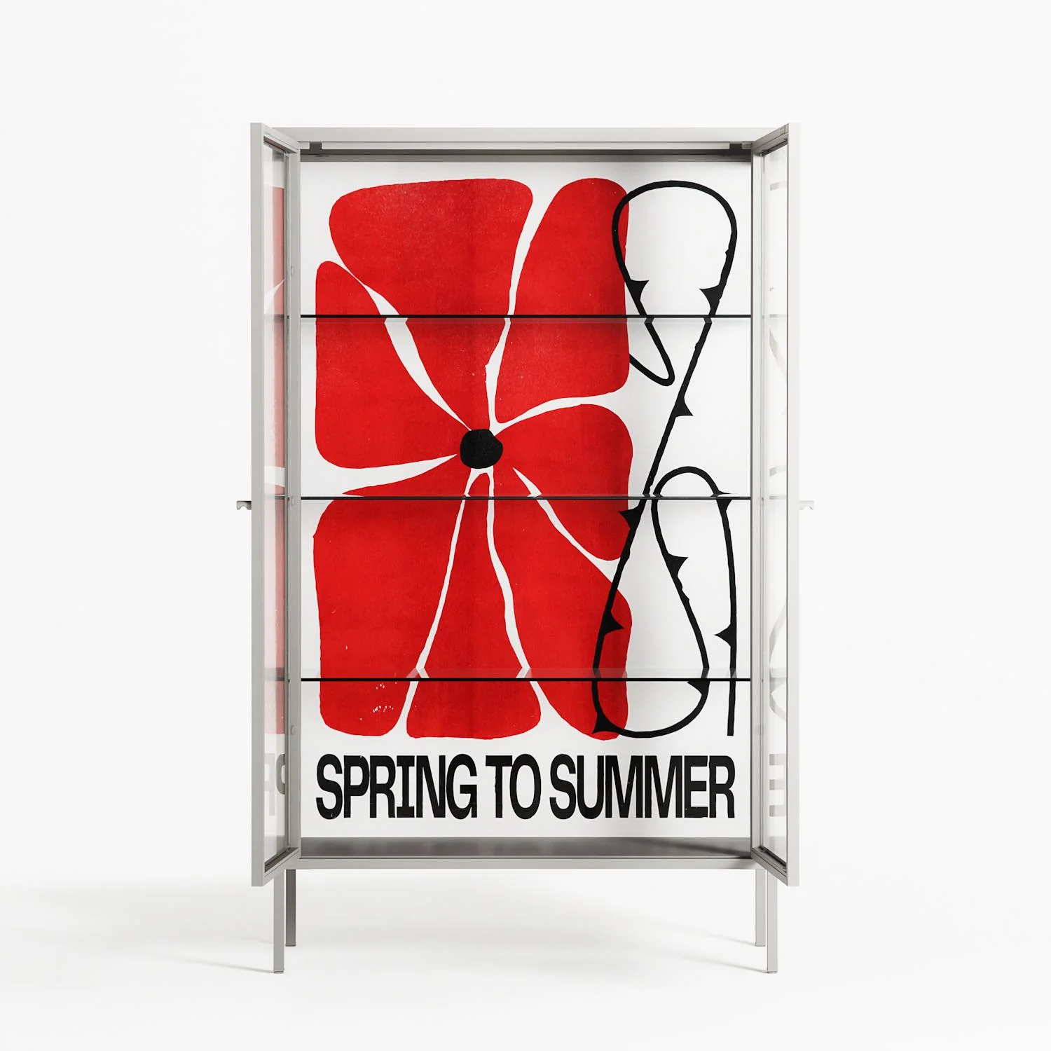 Spring to Summer - Cabinet - Alexander Khabbazi - Chalk - Clear glass - Image 3