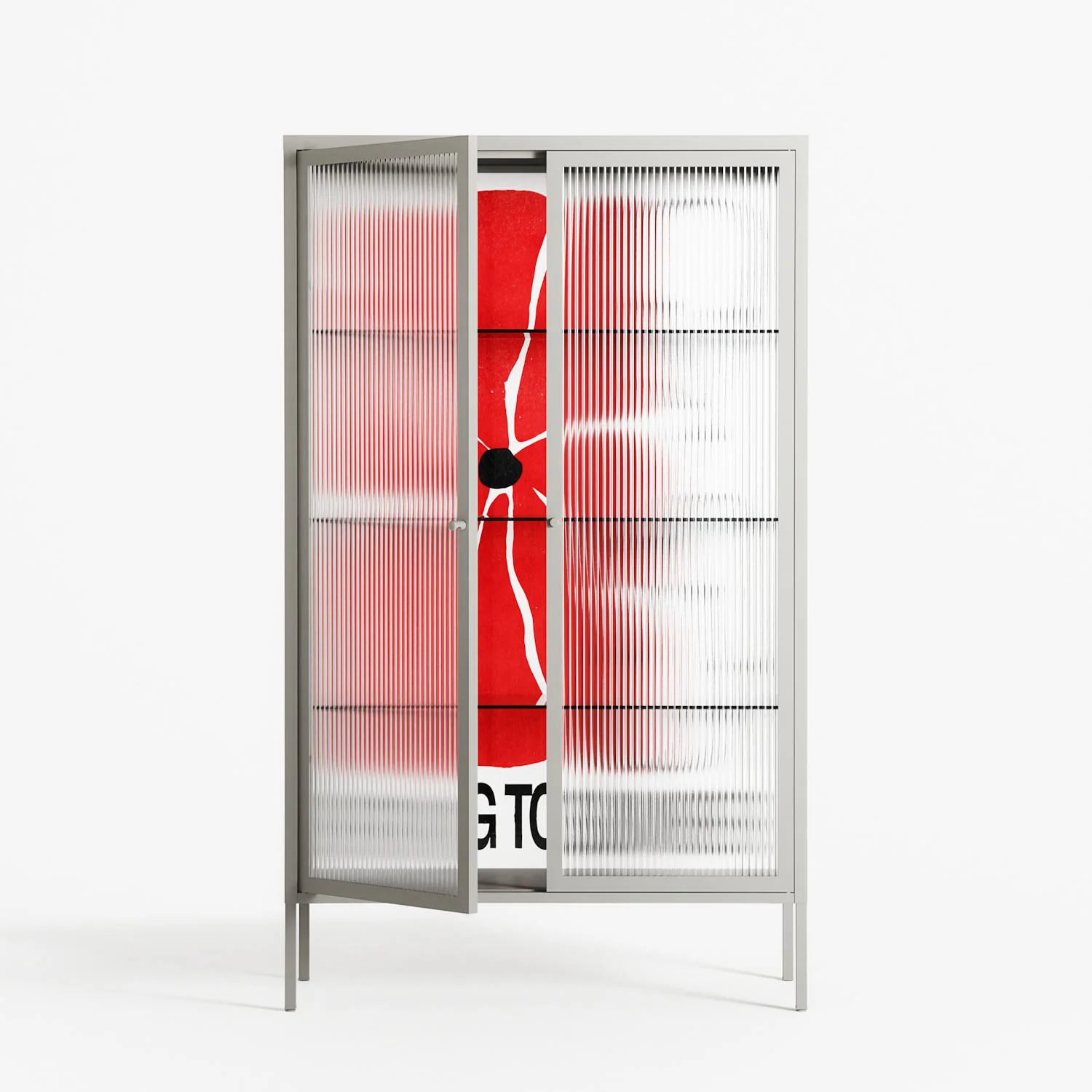 Spring to Summer - Cabinet - Alexander Khabbazi - Chalk - Reeded glass - Image 2