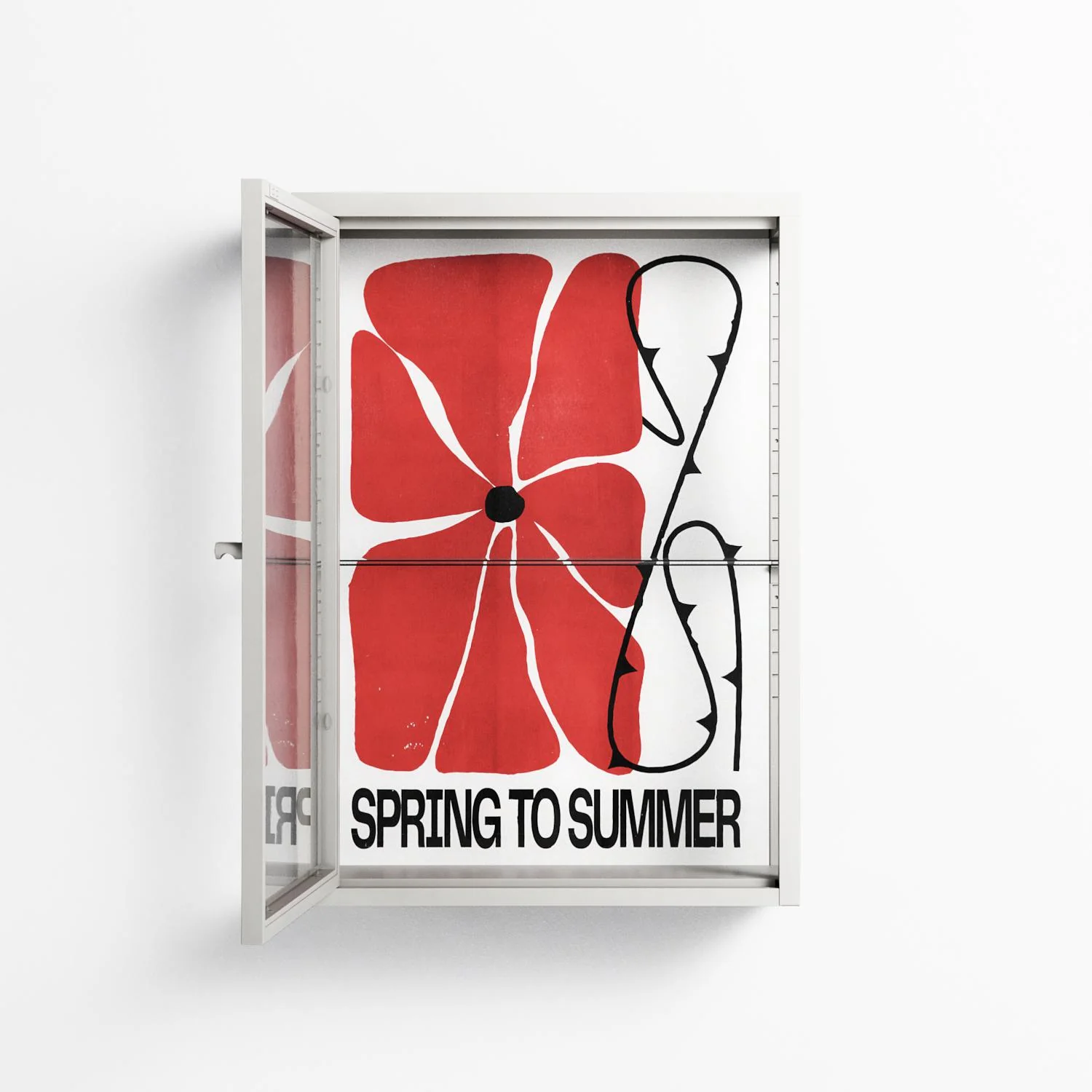 Spring to Summer - Wall Cabinet - Alexander Khabbazi - Chalk - Clear glass - Image 2