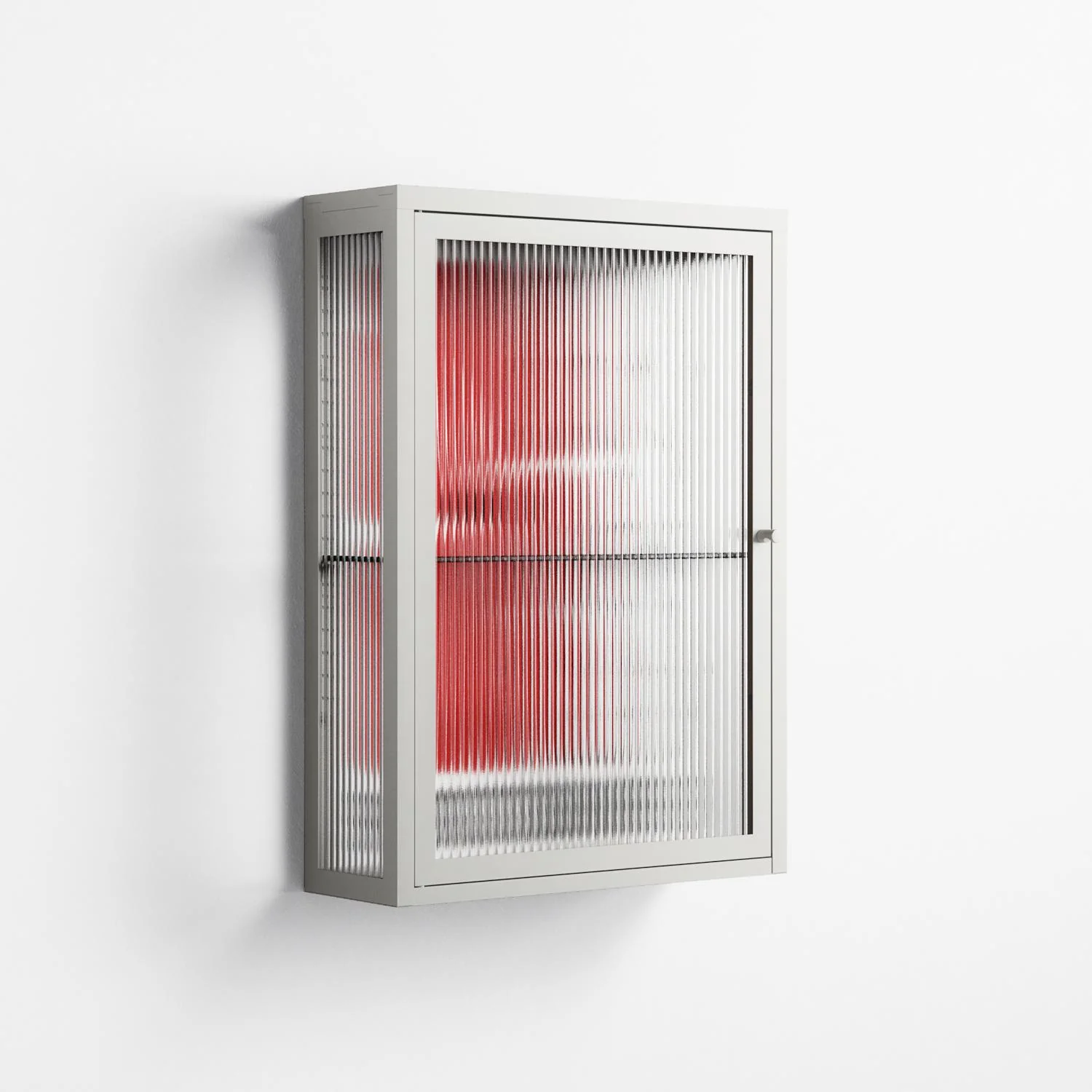 Spring to Summer - Wall Cabinet - Alexander Khabbazi - Chalk - Reeded glass - Image 3