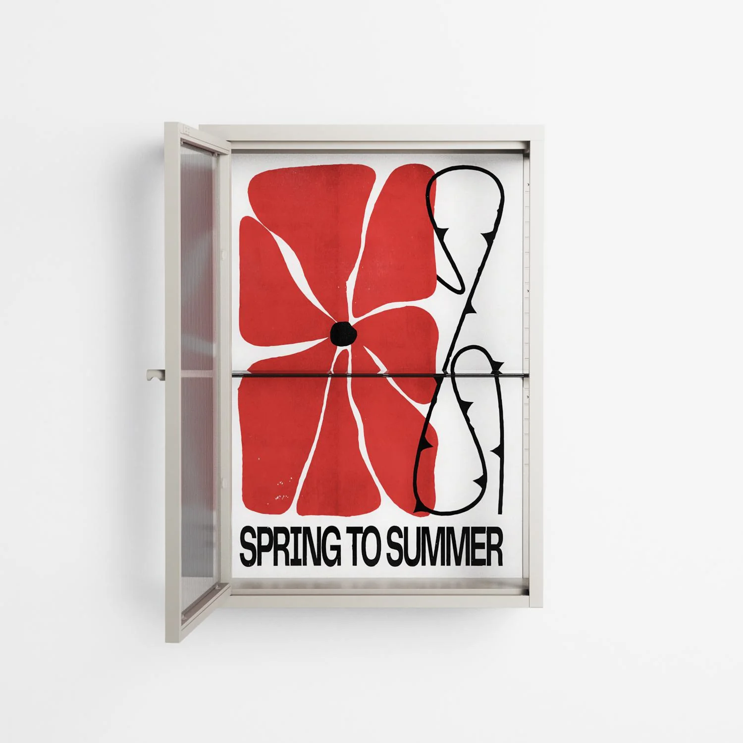 Spring to Summer - Wall Cabinet - Alexander Khabbazi - Pebble - Reeded glass - Image 2